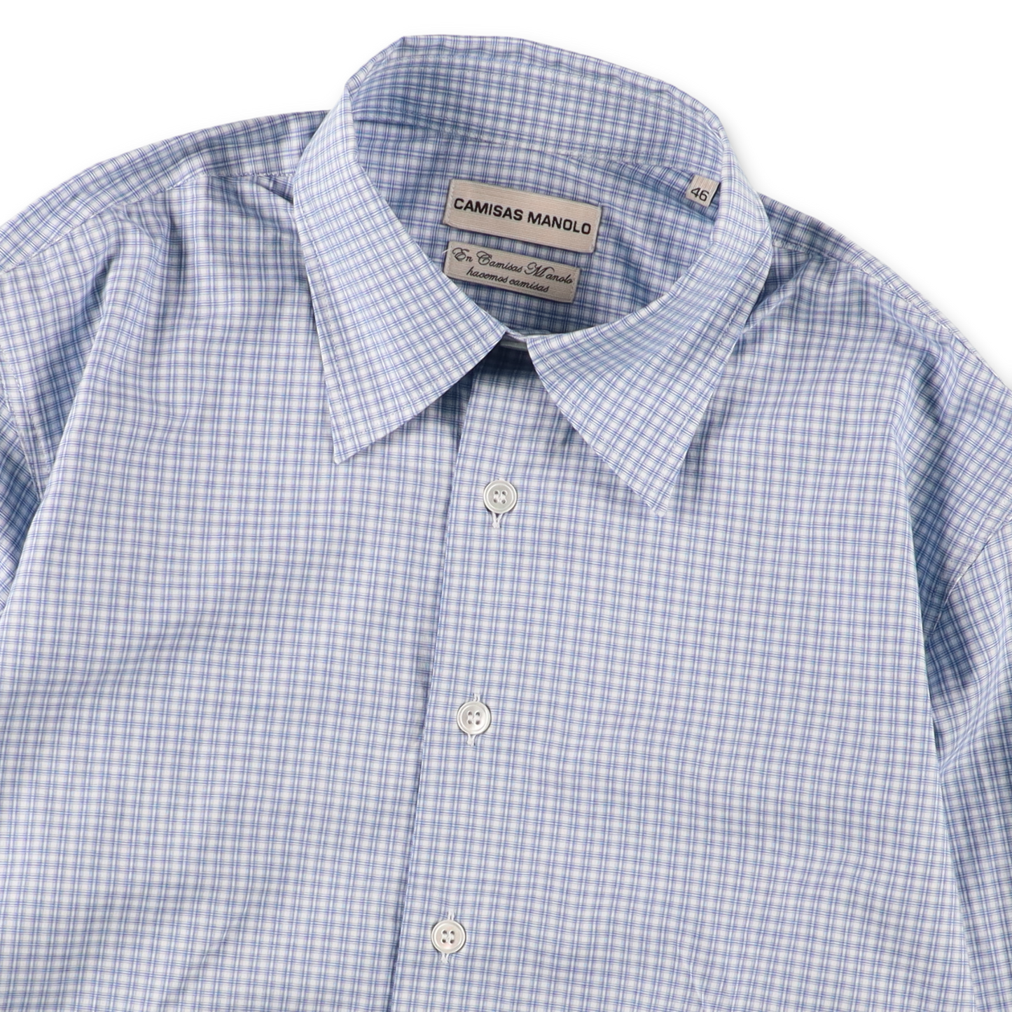 CAMISAS MANOLO BLUE CHECKS CAMISA SHIRT【26010502】(N)