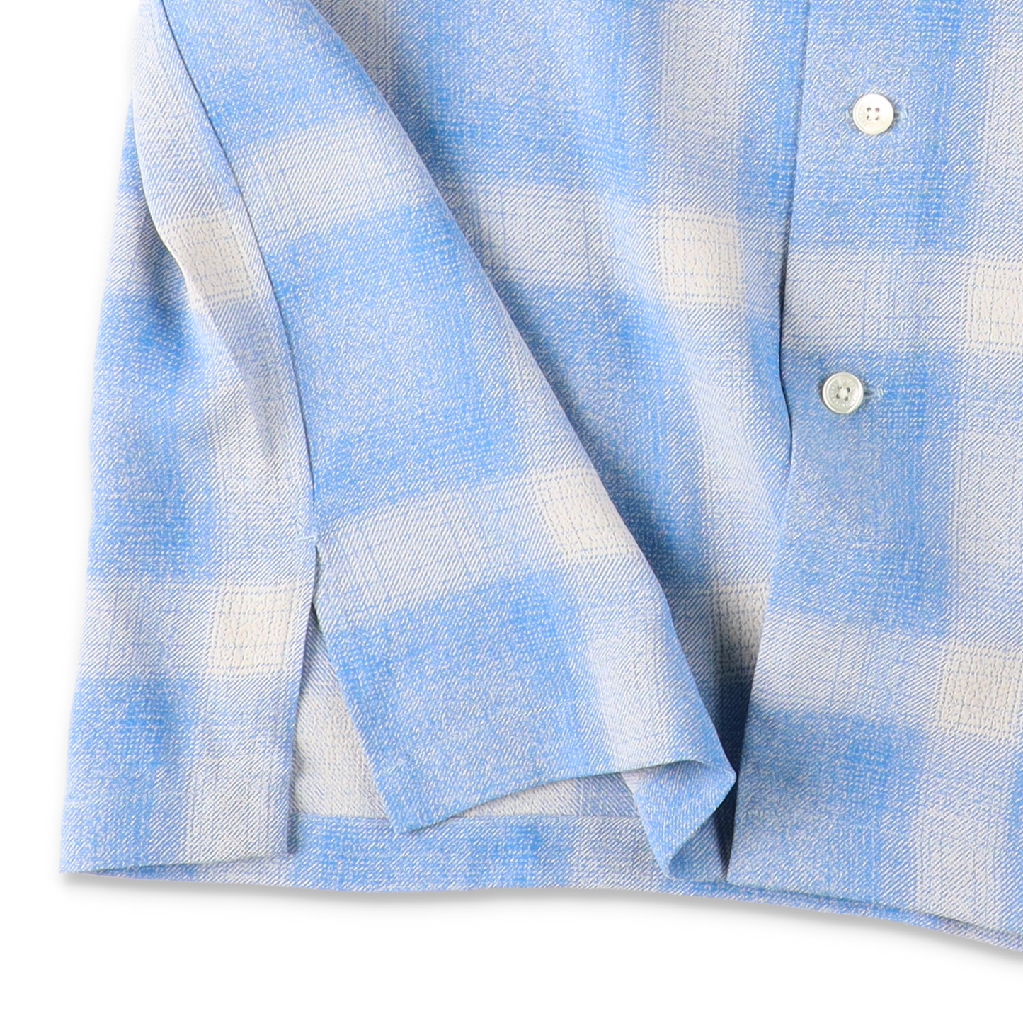 UNIVERSAL PRODUCTS. OPEN COLLOR S/S SHIRTS BLUE【261-60302】(N)