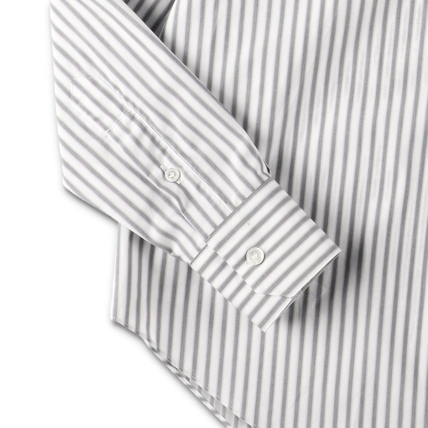 WHITE/BLACK STRIPES NORMAL SHIRT - CAMISAS MANOLO 袖のディテール