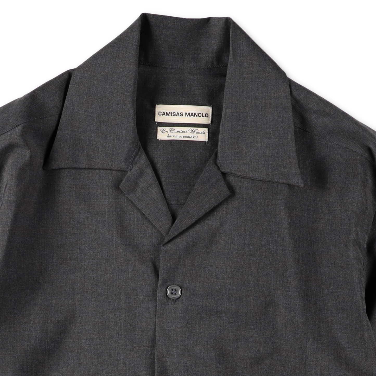 GREY BUENAS NOCHES SHIRT - CAMISAS MANOLO 襟のディテール