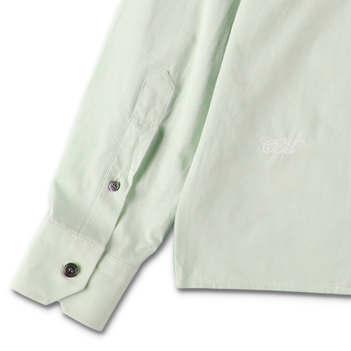 SOFT GREEN CAMISA SHIRT - CAMISAS MANOLO 刺繍部分