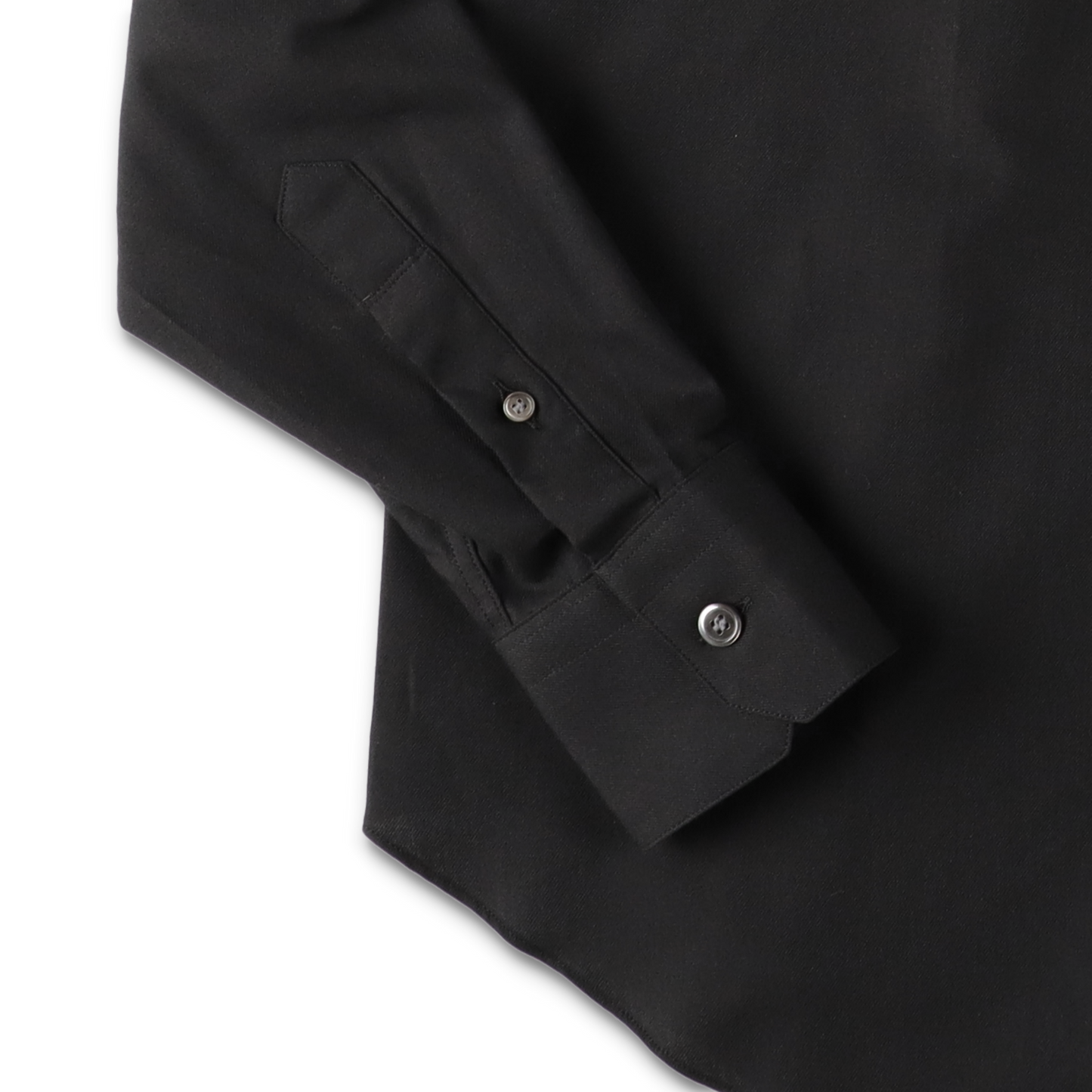 BLACK NORMAL SHIRT - CAMISAS MANOLO 袖のディテール