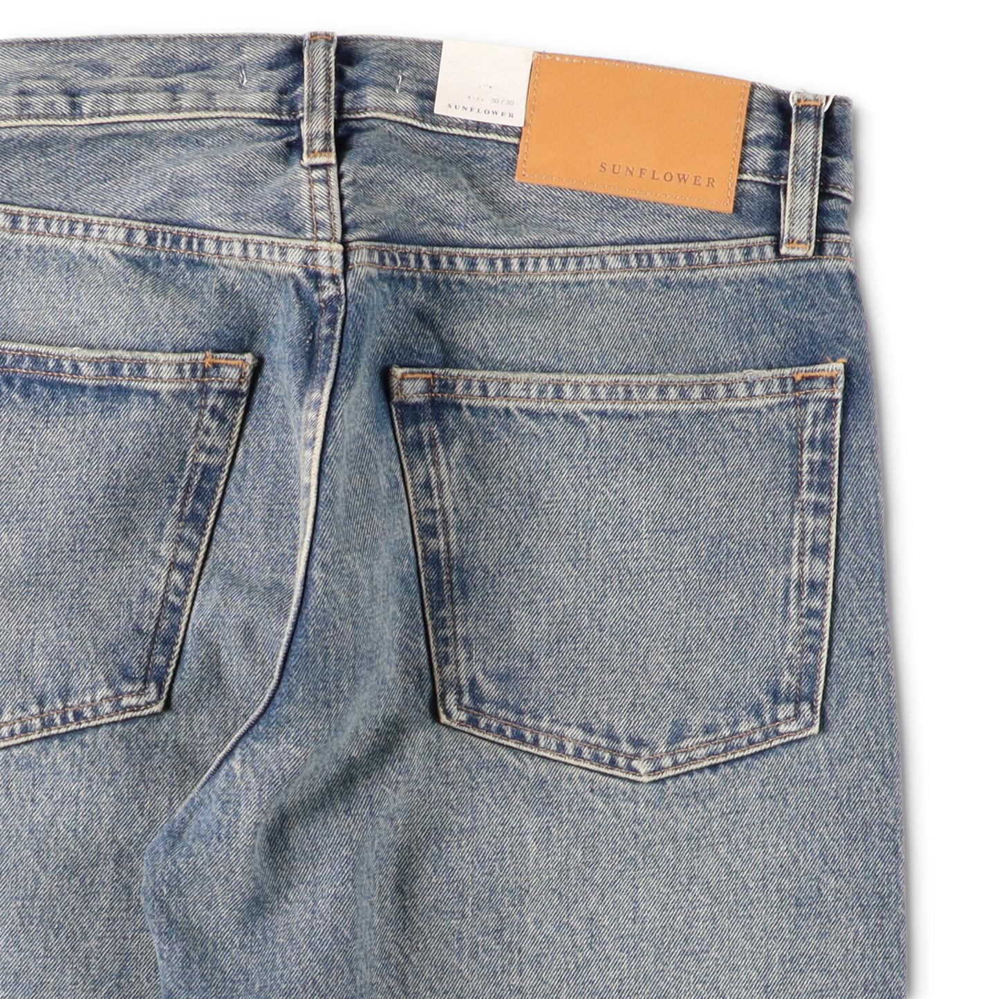 LOOSE DENIM DARK BLUE VINTAGE - SUNFLOWER ポケットのディテール