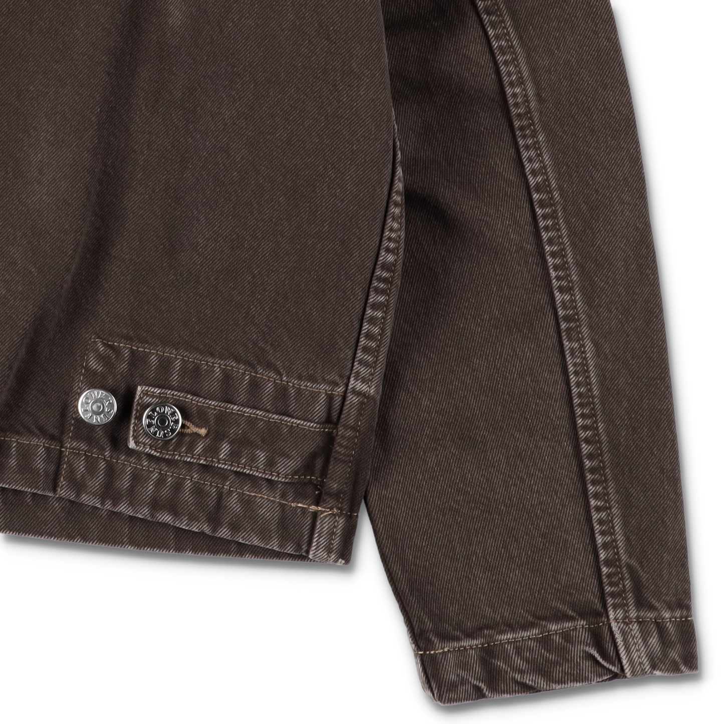 WORKER JAKET VINTAGE BROWN - SUNFLOWER ボタンのディテール