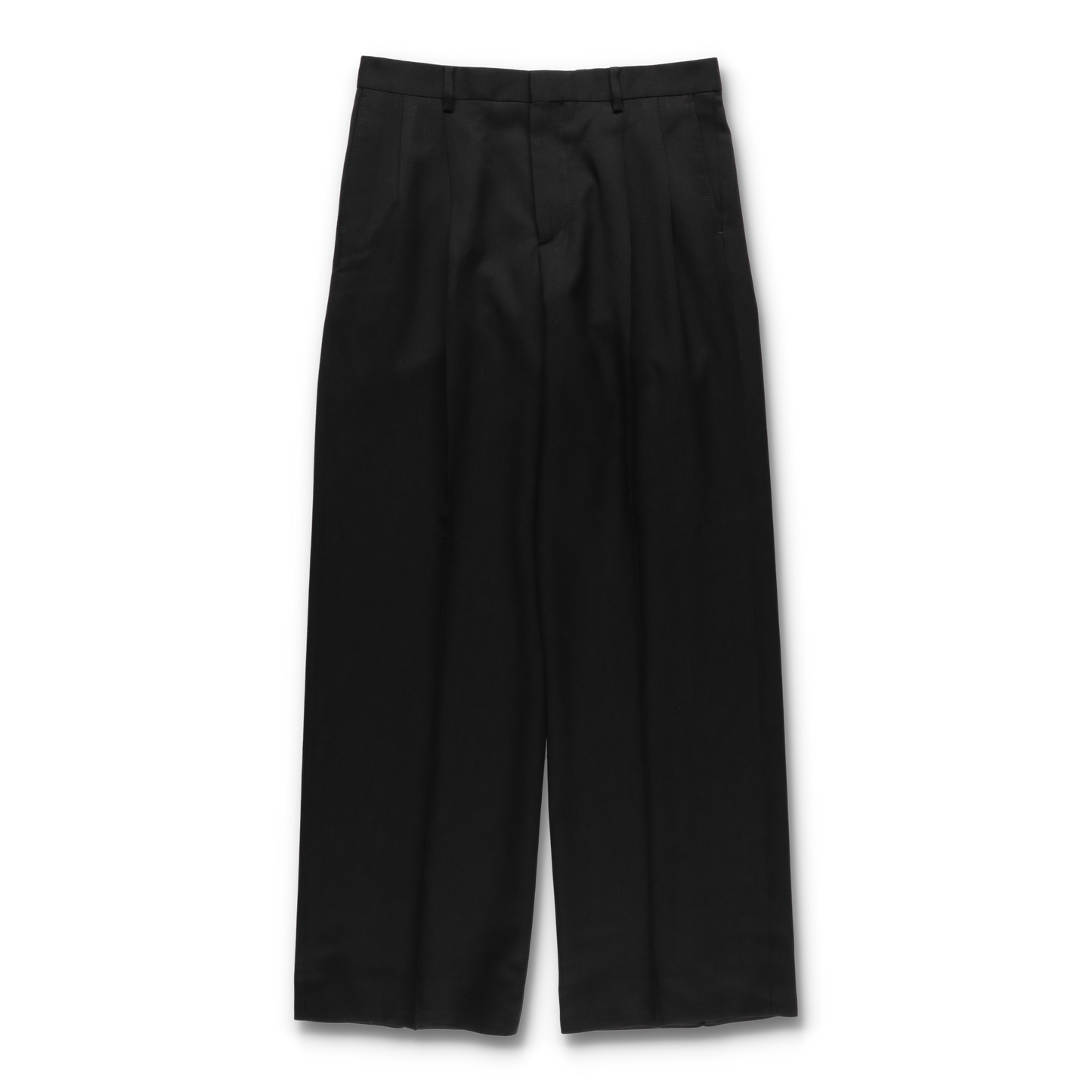 WIDE PLEATED TROUSER BLACK - SUNFLOWER 正面
