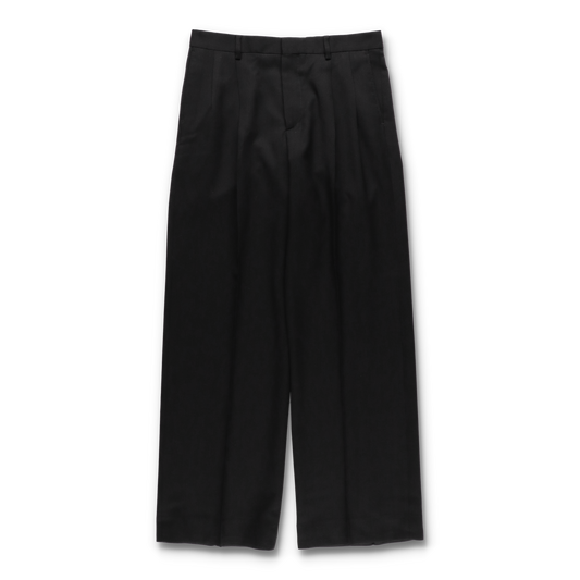 WIDE PLEATED TROUSER BLACK - SUNFLOWER 正面