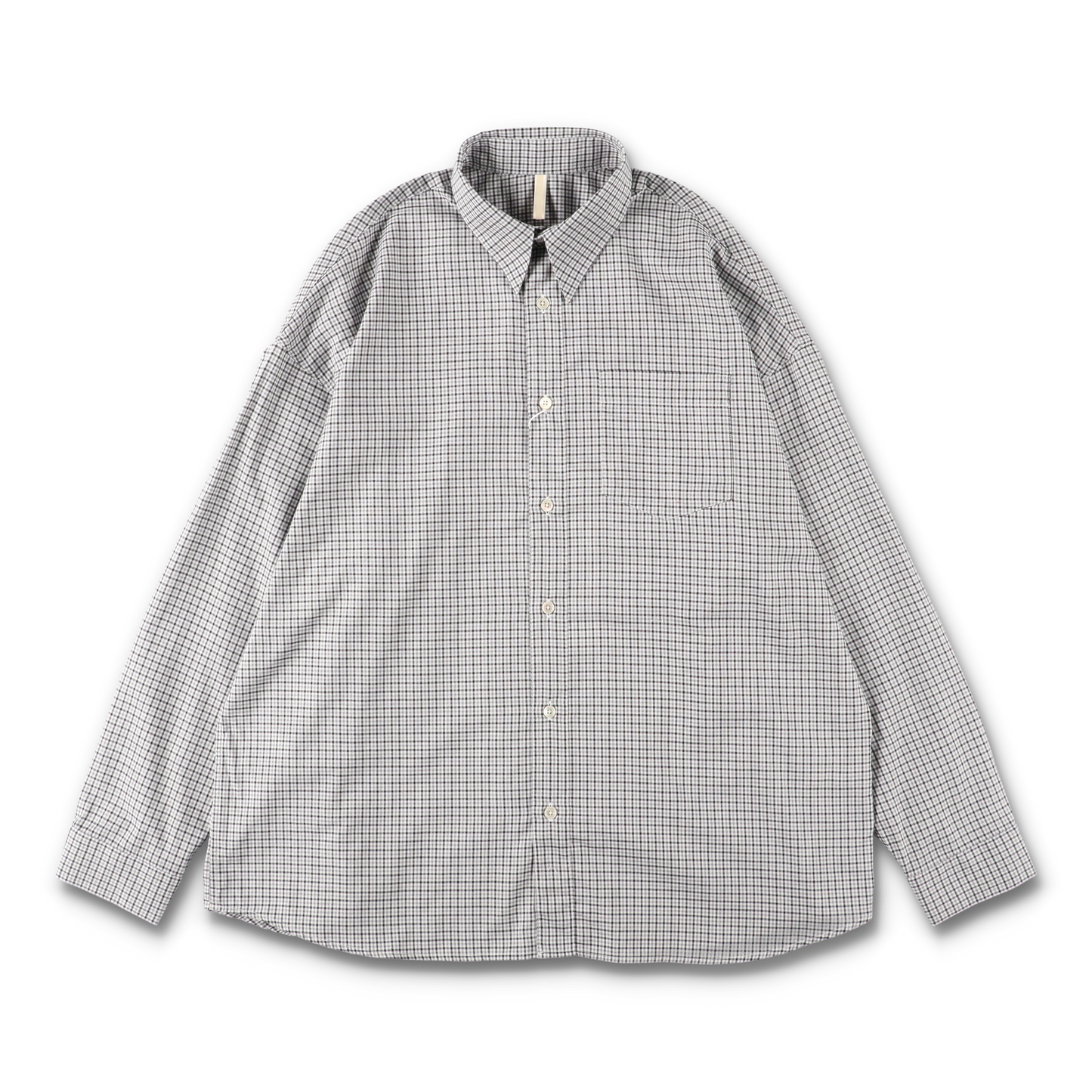 STABLE SHIRT GREY CHECK - SUNFLOWER 正面