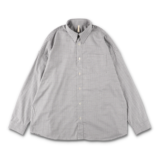 STABLE SHIRT GREY CHECK - SUNFLOWER 正面