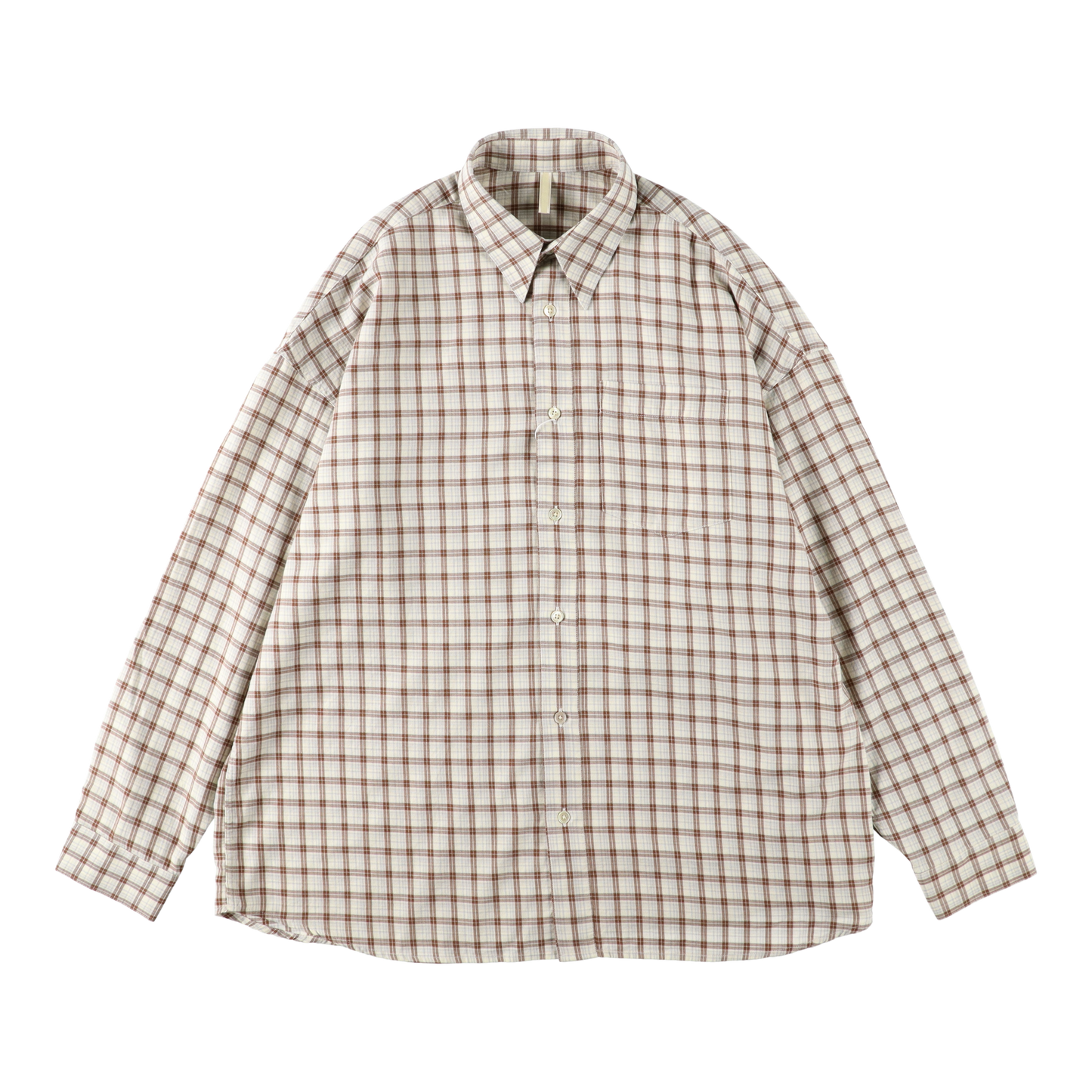 STABLE SHIRT BROWN CHECK - SUNFLOWER 正面