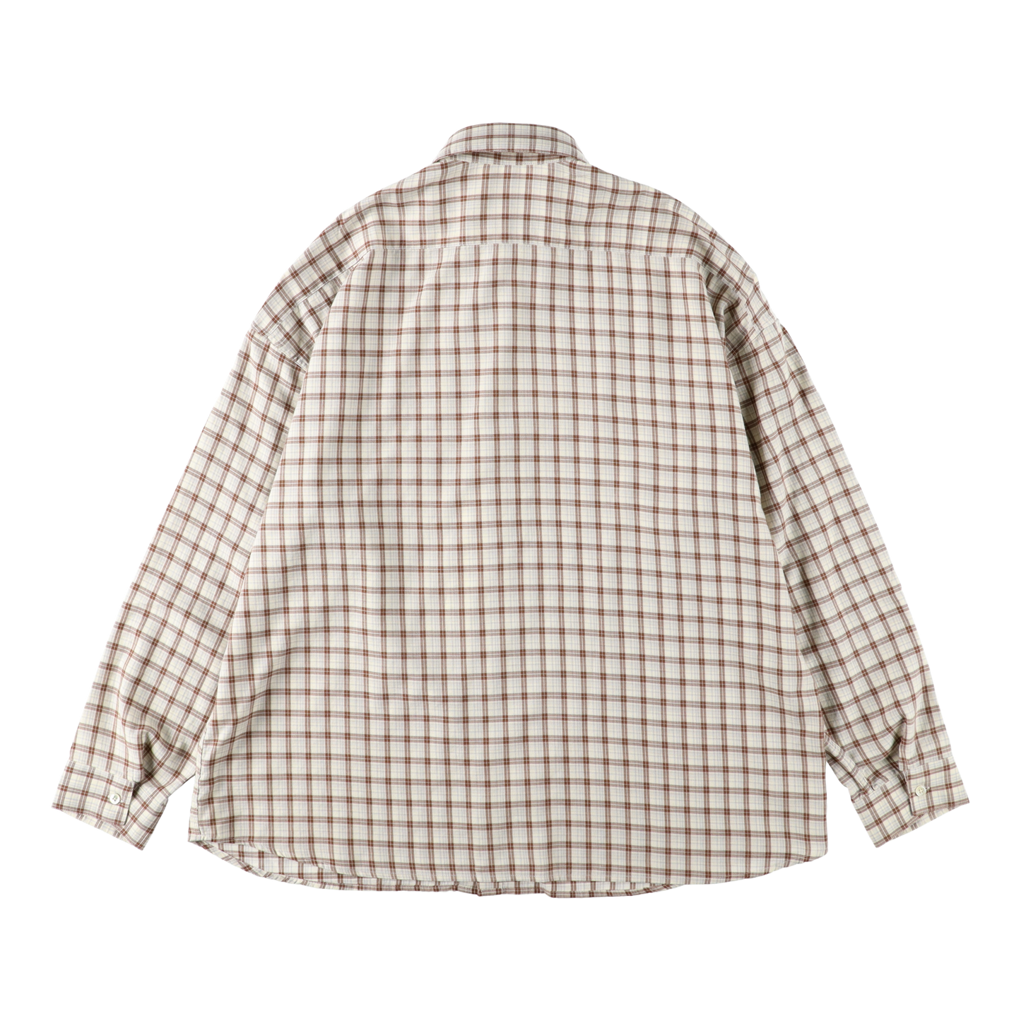 STABLE SHIRT BROWN CHECK - SUNFLOWER 背面