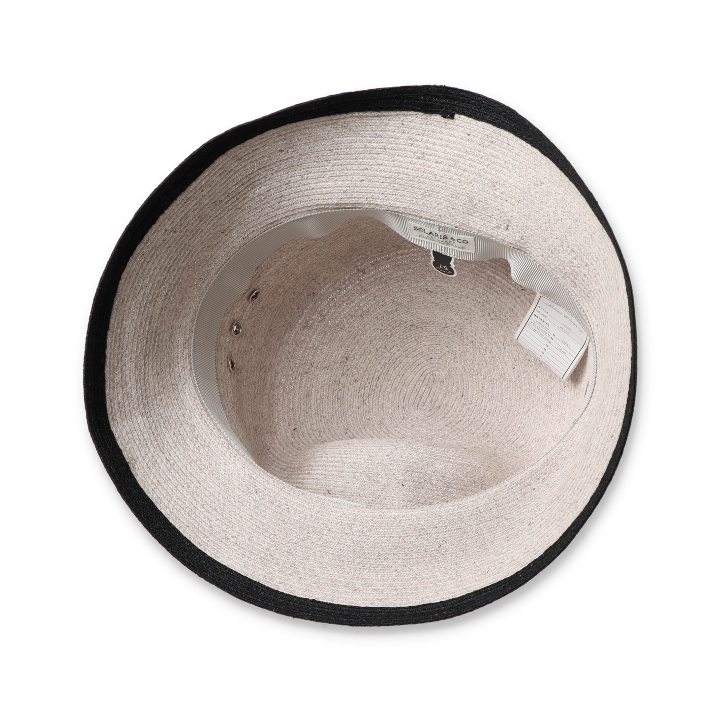BRAID BUCKET HAT BEIGE - SOLARIS&Co. 裏面