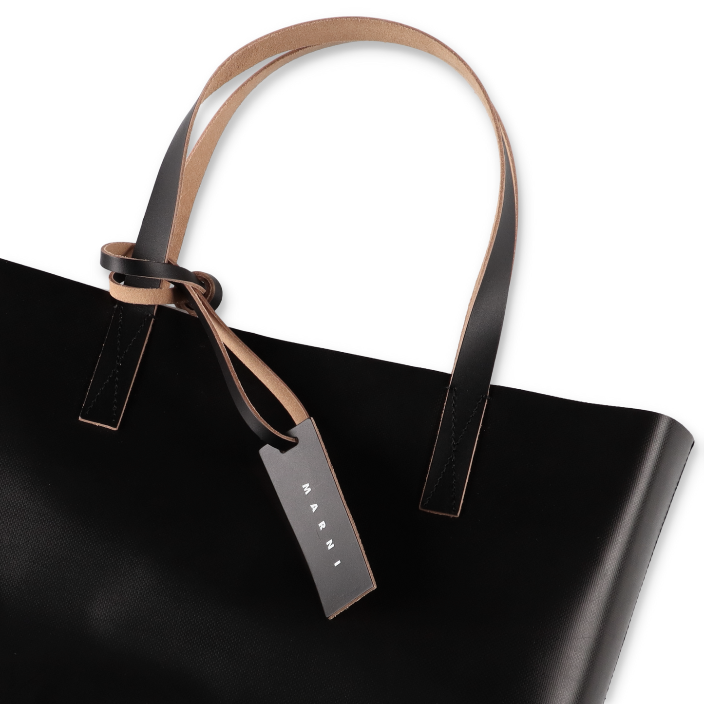 MARNI TRIBECA N/S TOTE Black - ハンドルディテール