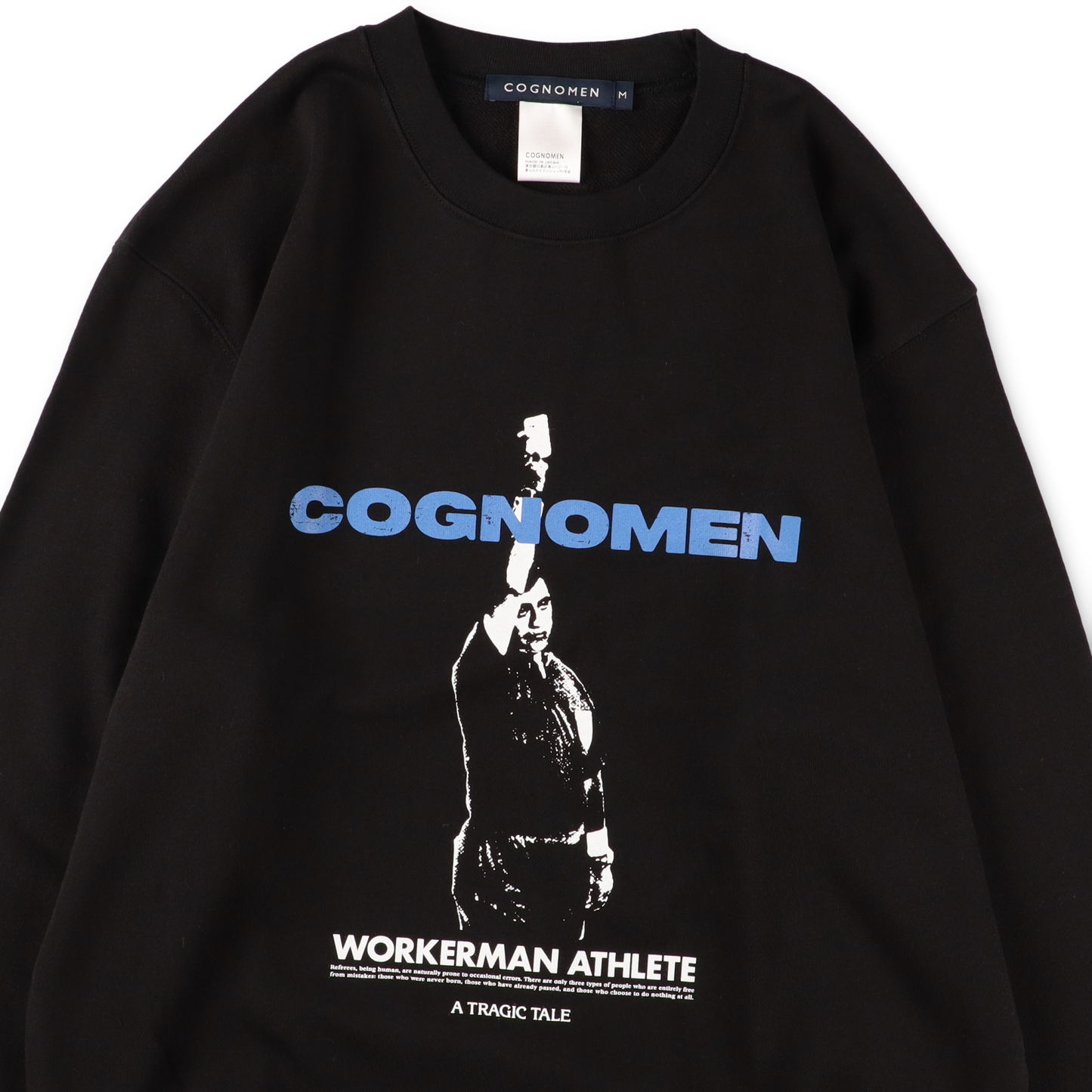 COGNOMEN WORKER-MAN ATHLETE SWEAT SHIRT Black - プリントディテール