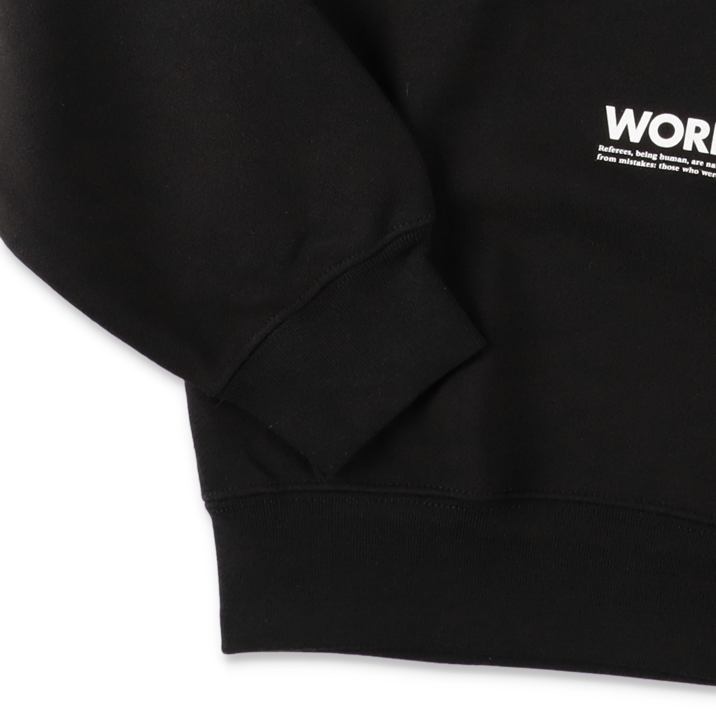 COGNOMEN WORKER-MAN ATHLETE SWEAT SHIRT Black - 袖口ディテール