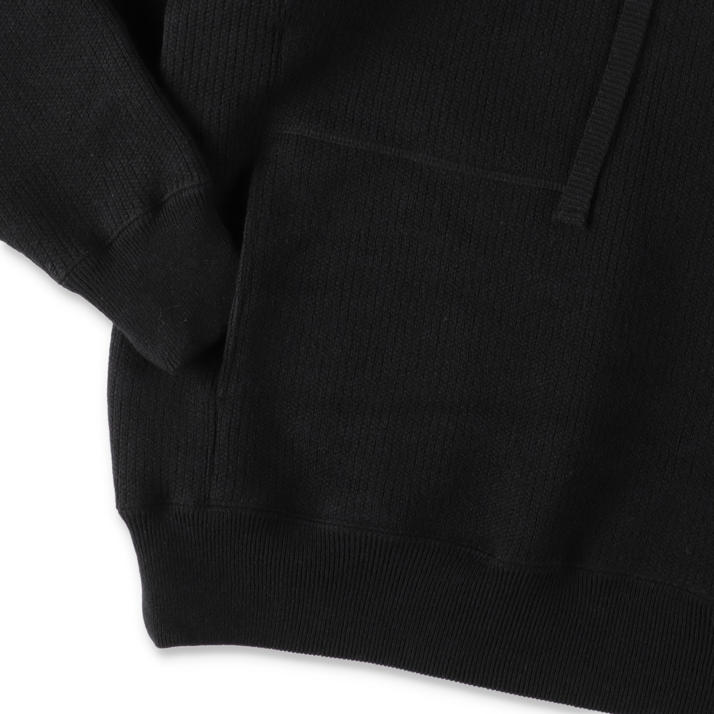 MAYKAM WOOL SWEAT HOODIE BLACK【2502-095】(N)