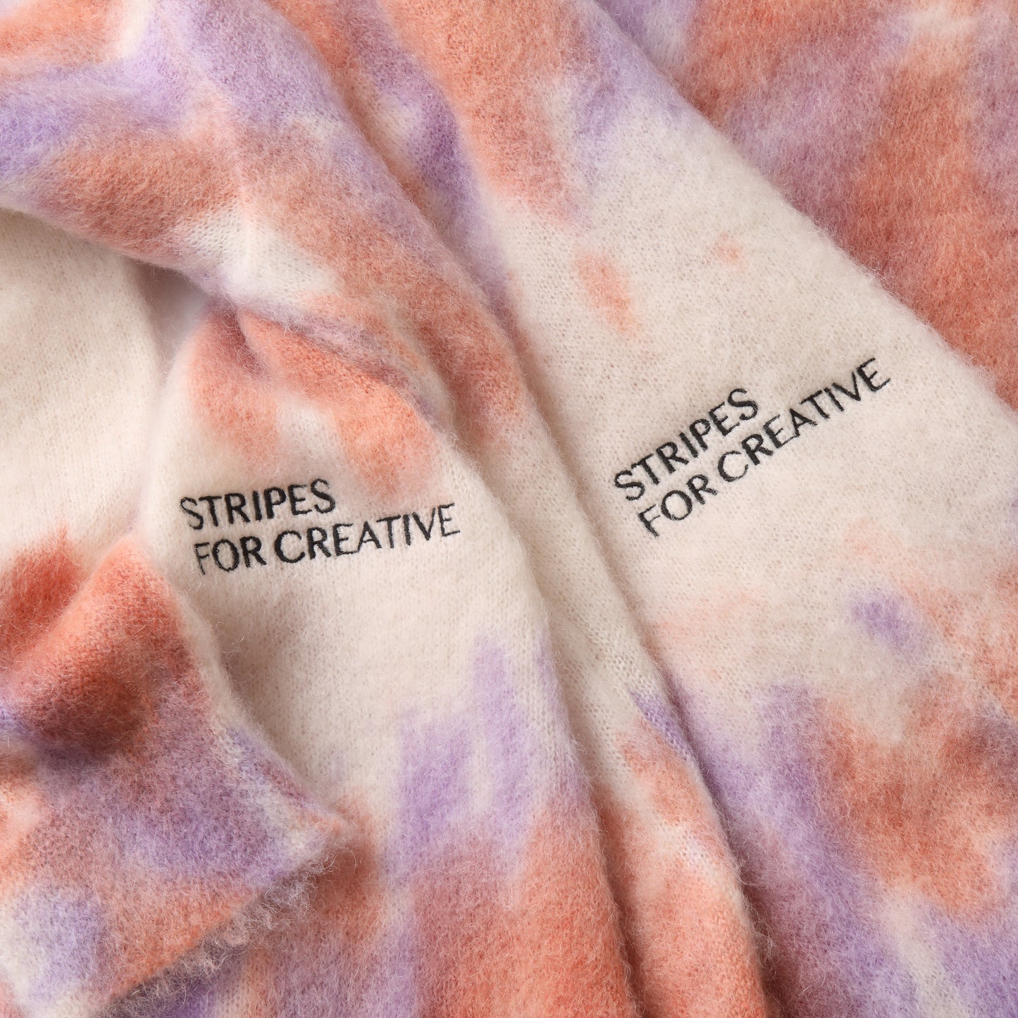 S.F.C DYED MOHAIR CREW Natural/Orange/Purple【SFCFW25KN03】(N)