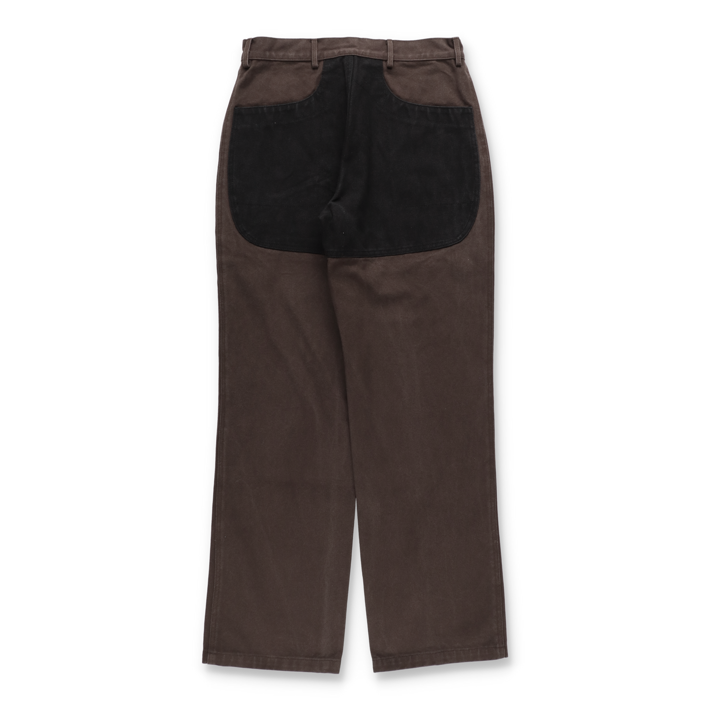 ROA FOMES Double Knee Washed Canvas Pant Dark Brown Black 背面