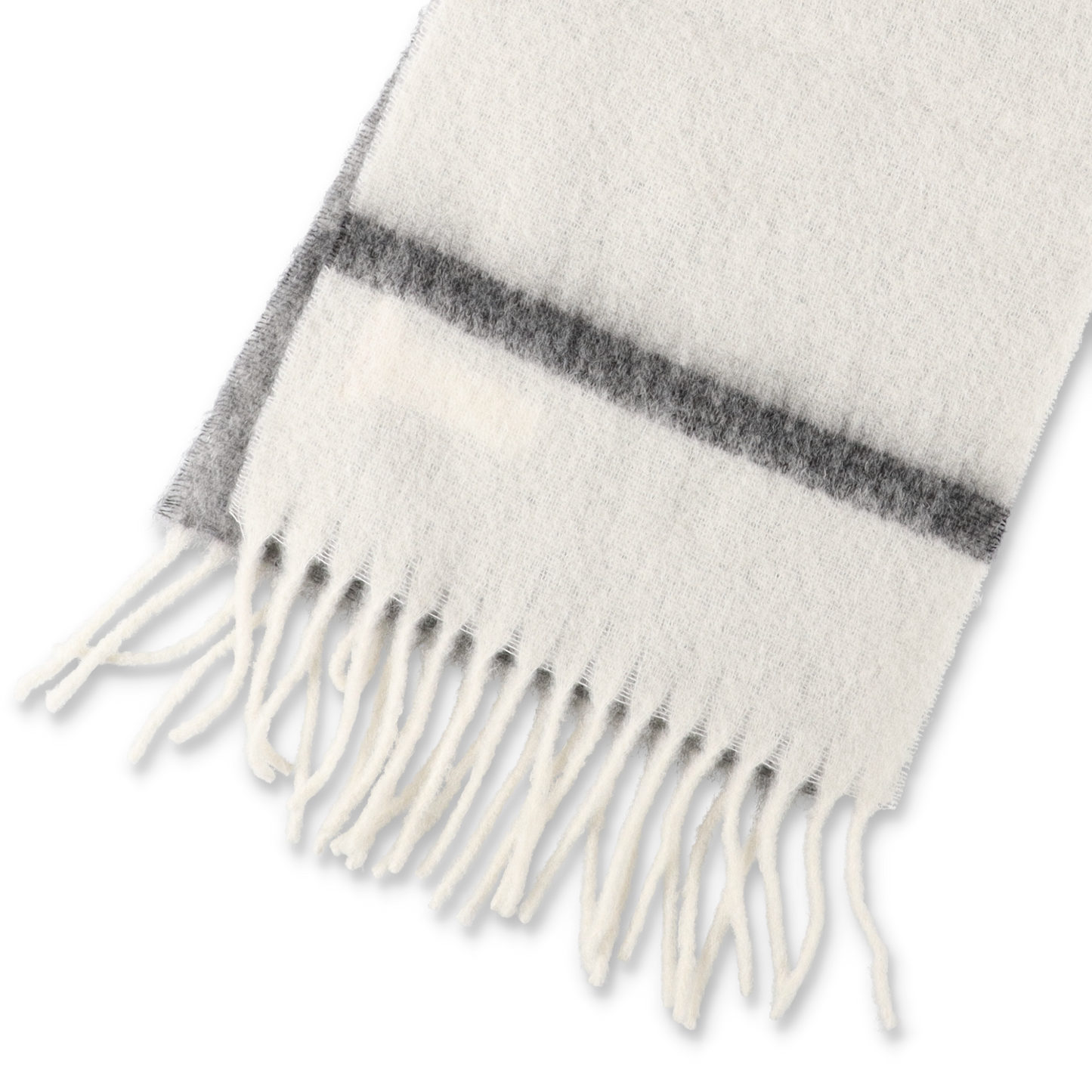 MARNI Striped Brushed Alpaca Mohair Scarf Deep Sage【SCMC0139Y0】(N)