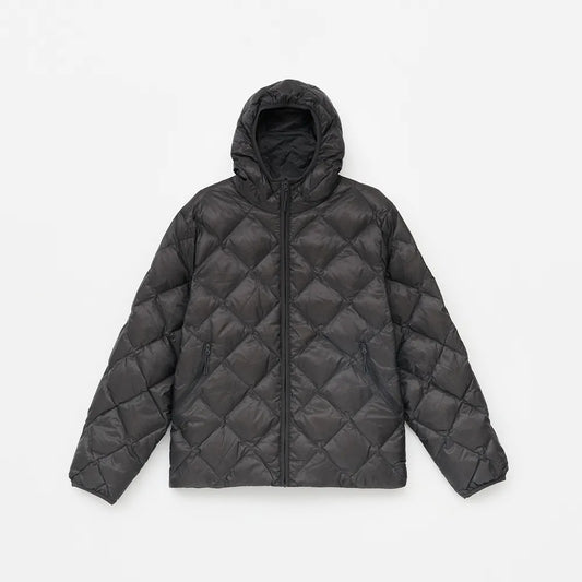 Hiking Patrol BASE LT DOWN HOODED JACKET CHARCOAL BLACK 正面