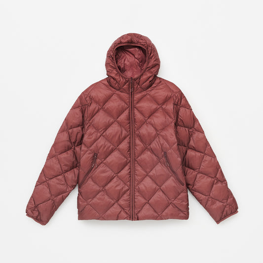 Hiking Patrol BASE LT DOWN HOODED JACKET MAROON 正面