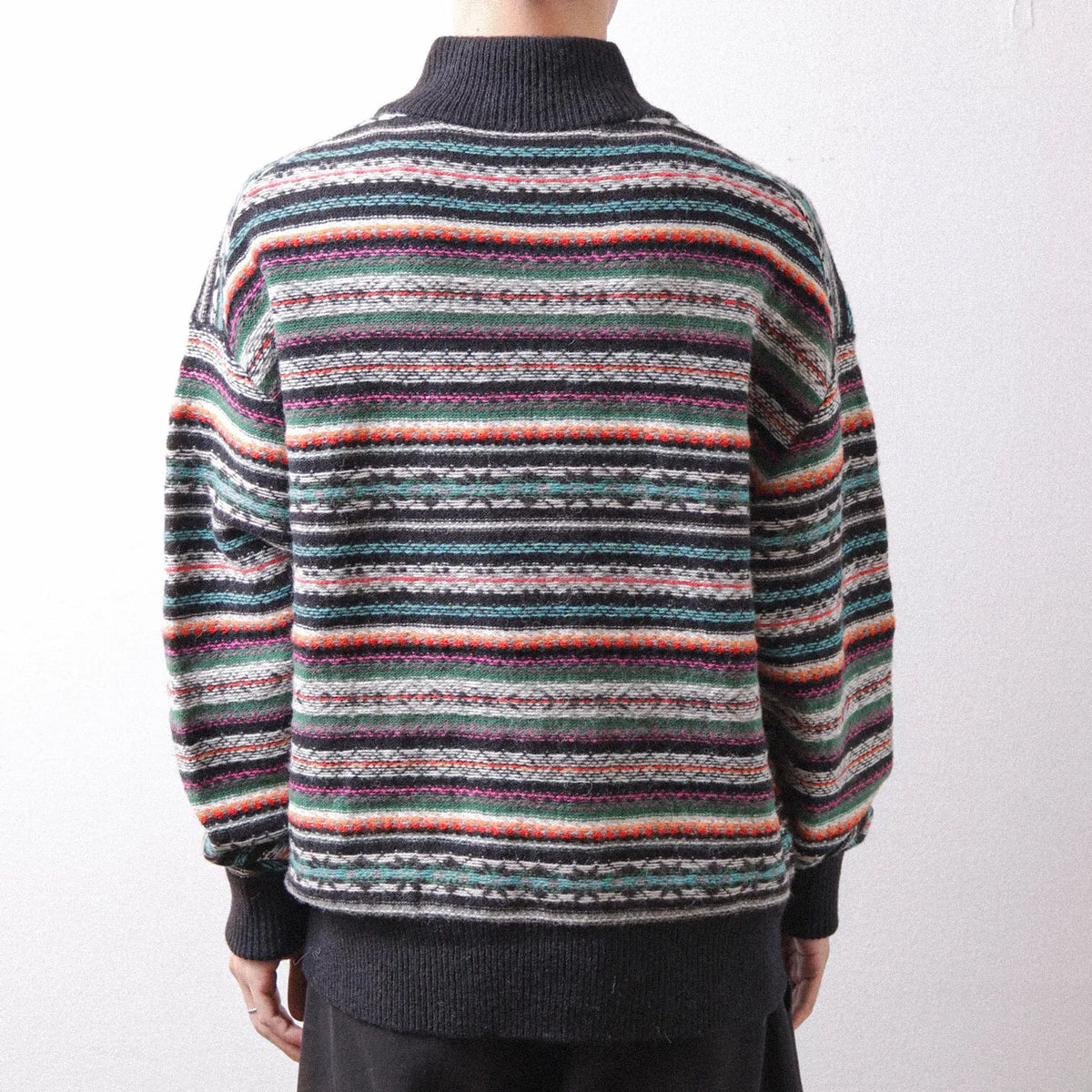 MEIAS Fiar Isle Half Zip PO Black【JQPO-4A16】(N)