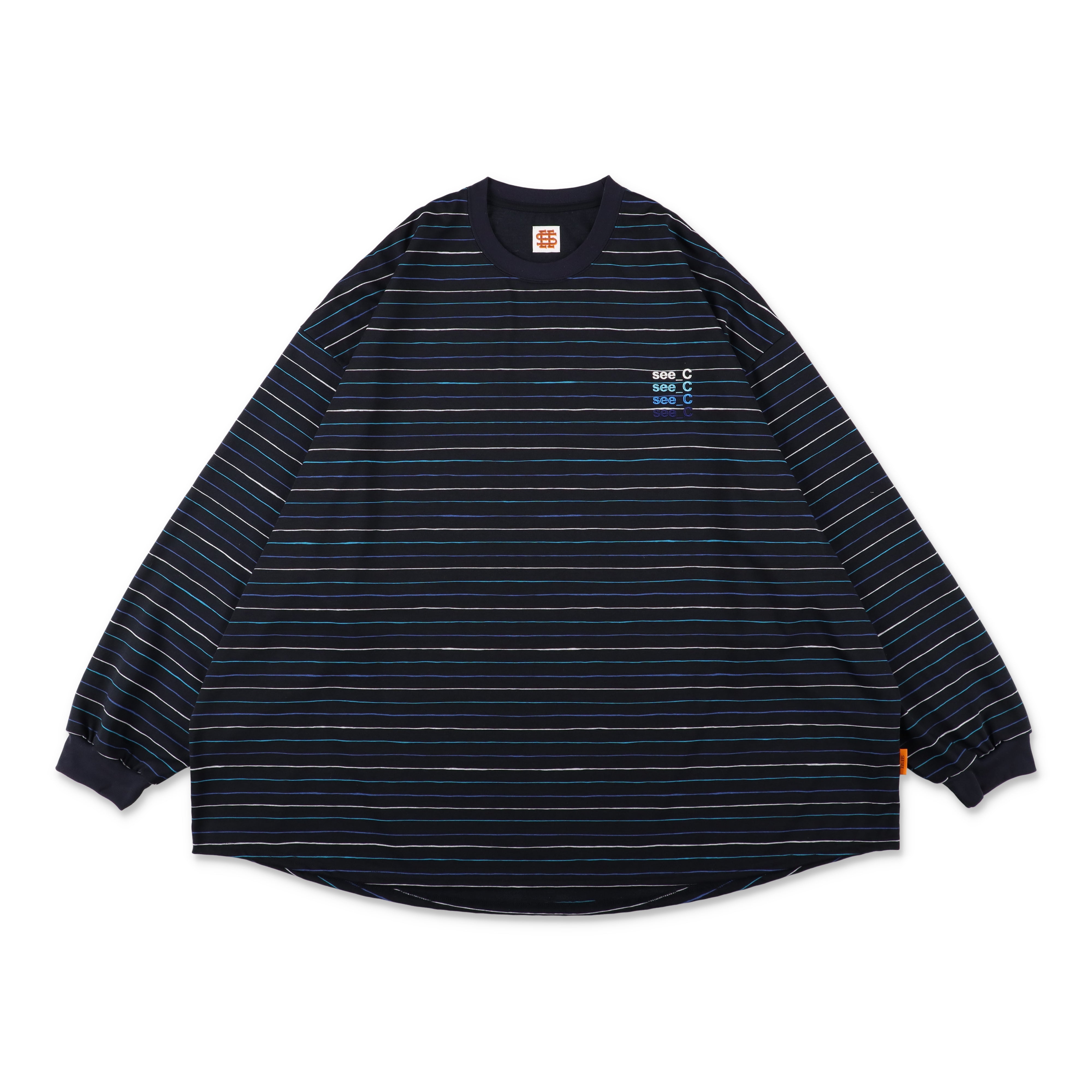 SEE SEE x eye_C SUPER BIG BORDER LS TEE【NAVY】 – STUDY SHOWROOM STORE