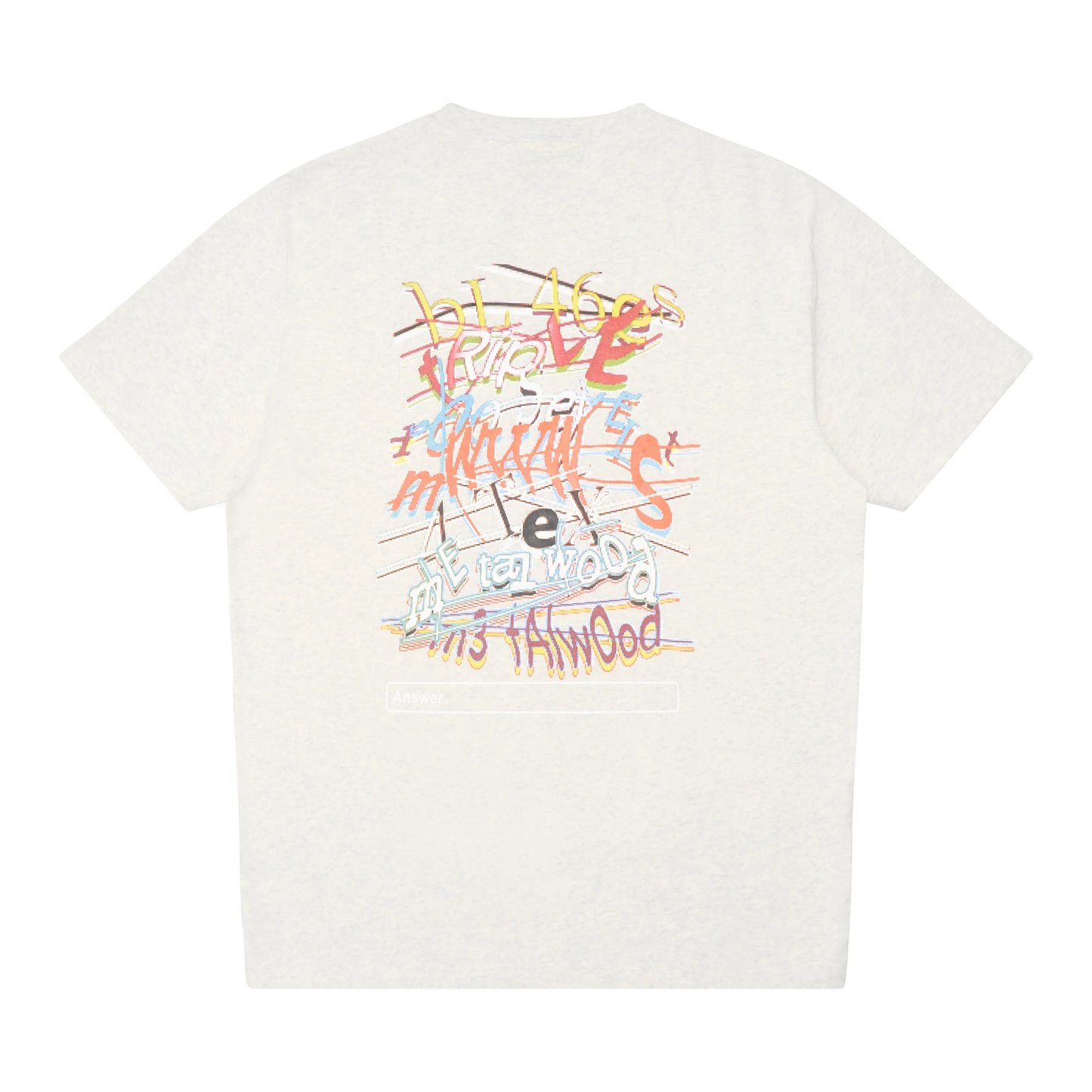METALWOOD STUDIO CAPTCHA T-SHIRT heather grey バックデザイン 背面シルエット