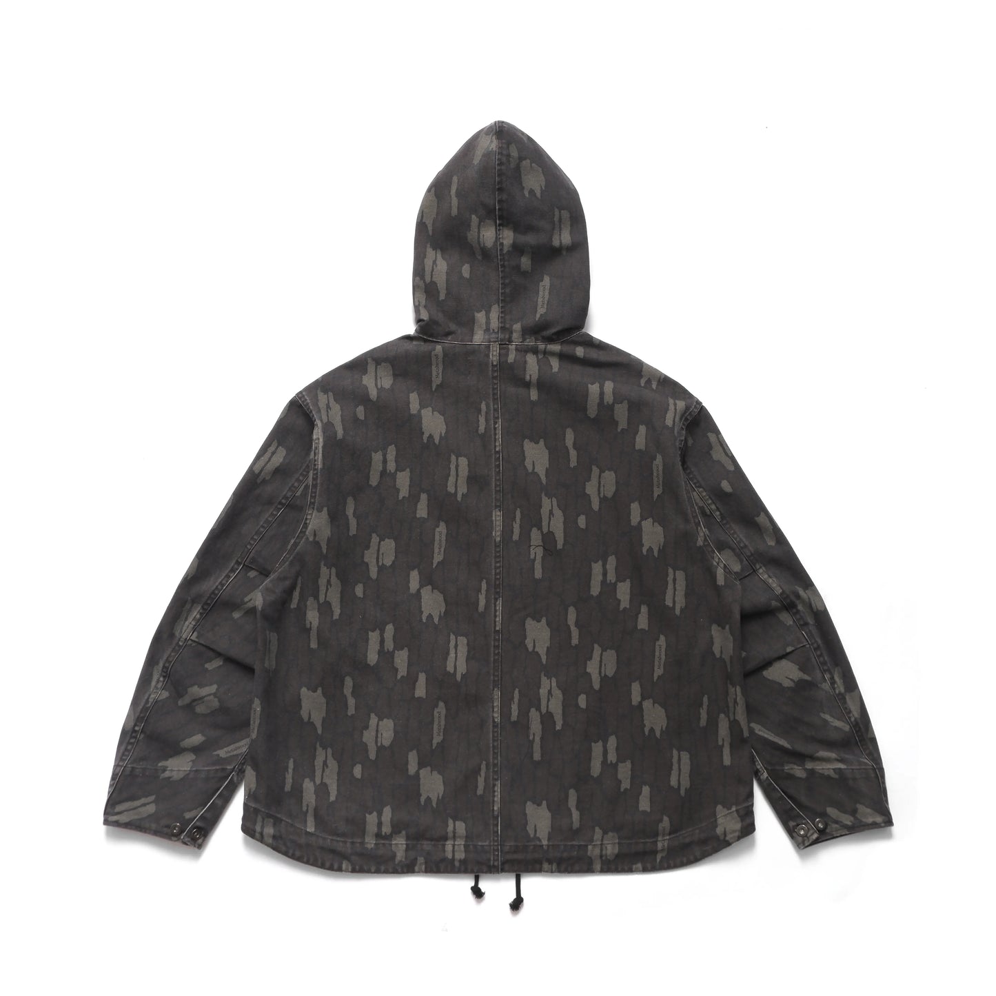 METALWOOD STUDIO COTTON TWILL ZIP HOODIE real bark camo バックデザイン 背面シルエット