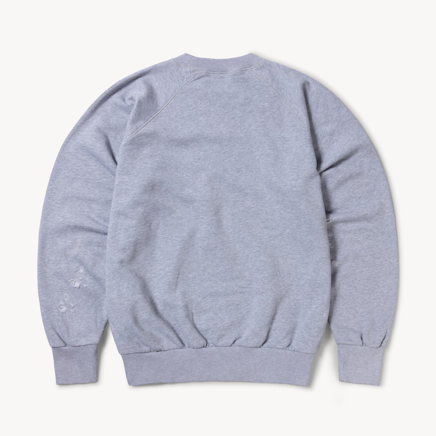 ARIES Destroyed Weedie Pie Raglan Sweat Light Grey Marl【AR20021.03】(N)