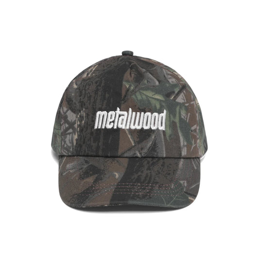 METALWOOD STUDIO METAL LOGO 5-PANEL HAT Real Leaf Camo 正面