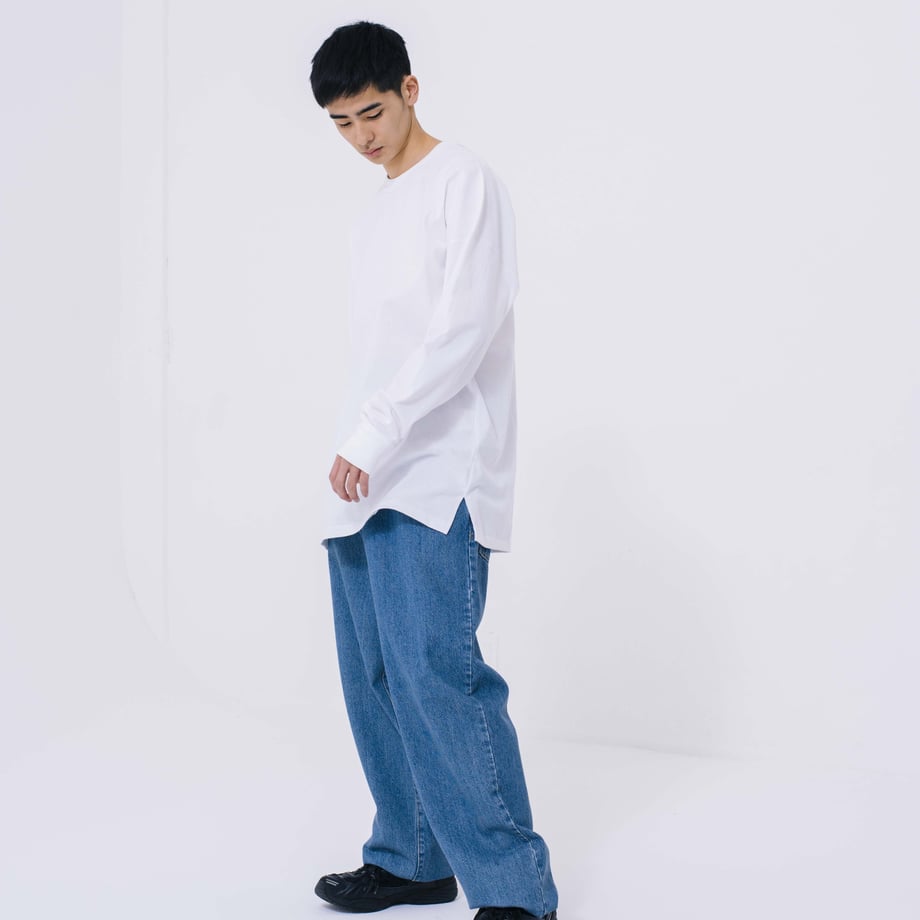 EASTFAREAST MODEL003 LONG SLEEVE TEE WHITE