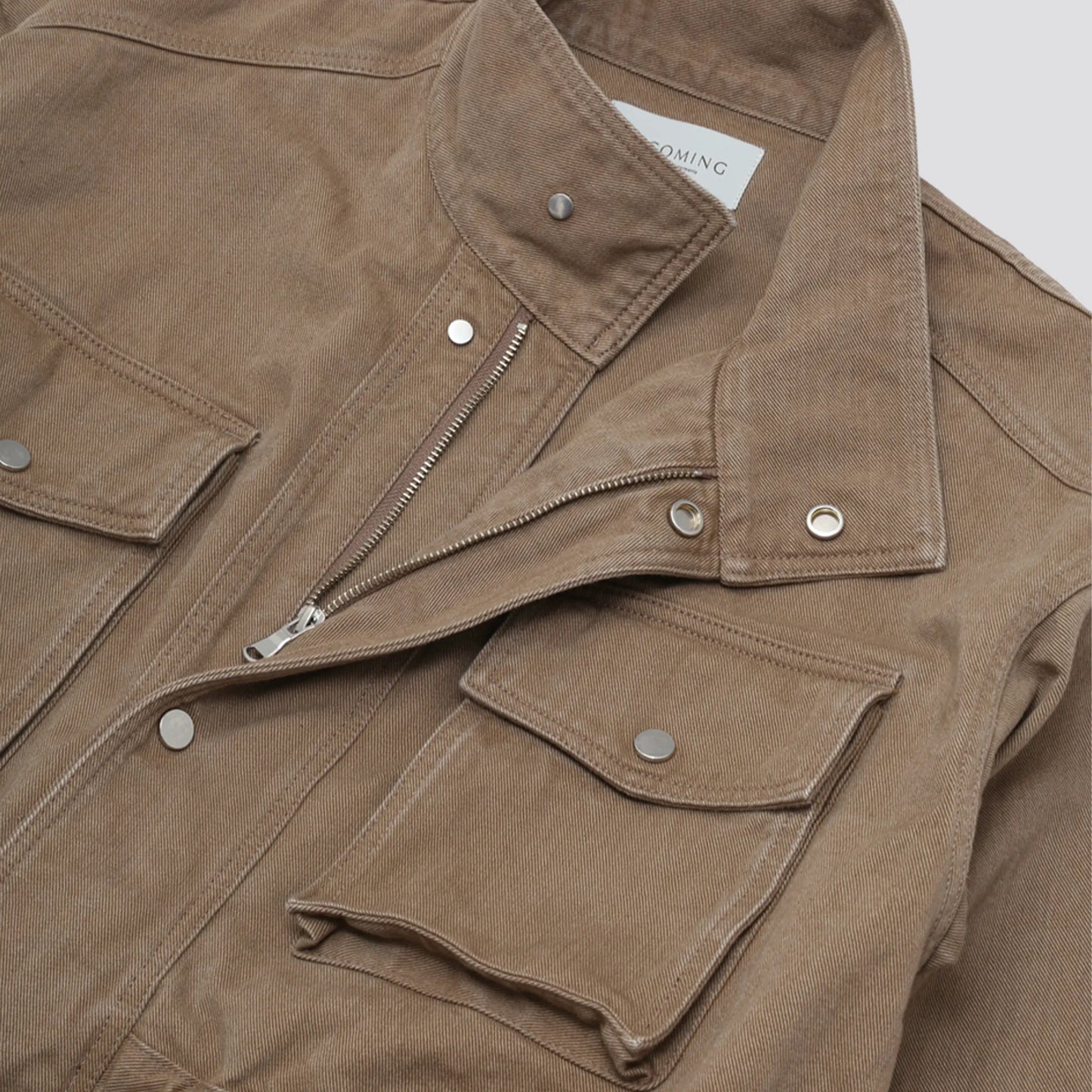 ENCOMING FOUR POCKETS BLOUSON Beige ファスナーディテールフラップ仕様