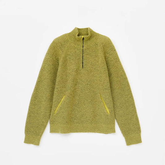 Hiking Patrol ESSENCE MOHAIR MIXED KNIT TOP YELLOW 正面