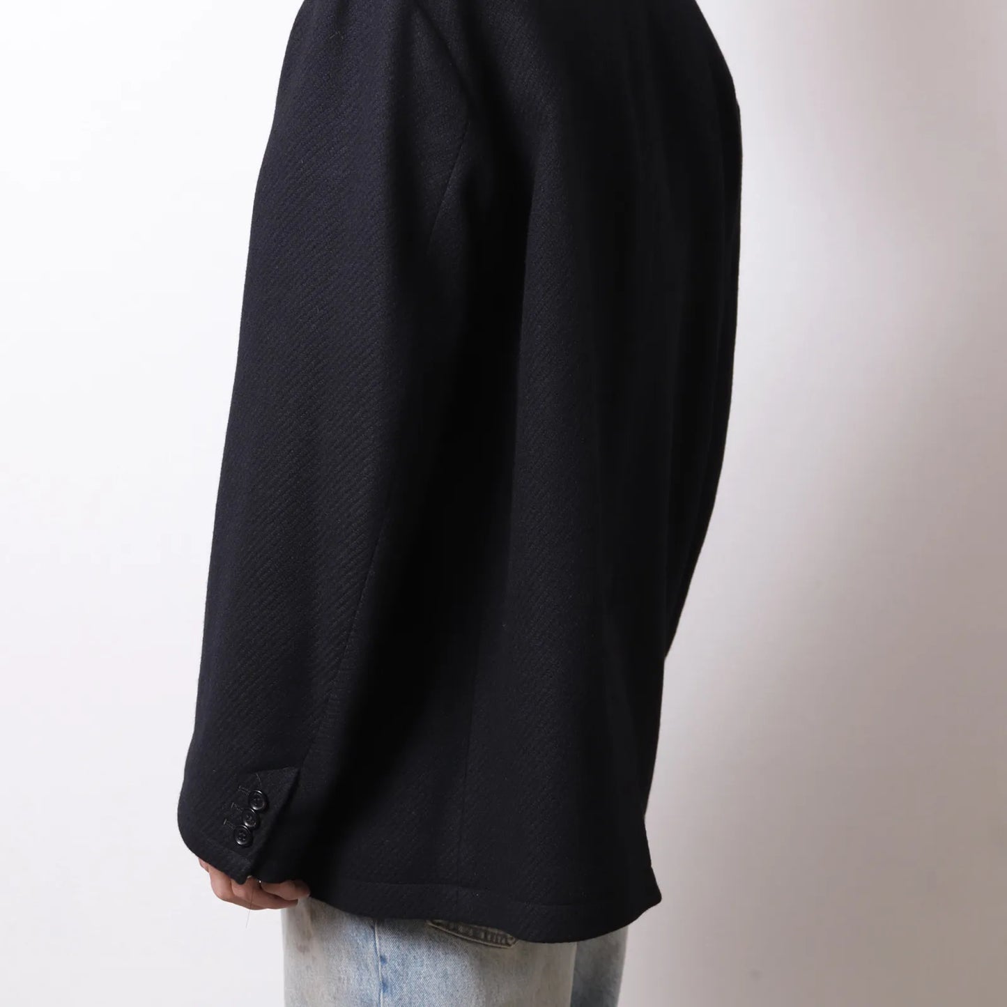 ENCOMING Relaxed Doubled Jacket Black【RDBJKT-B】着用イメージ 側面