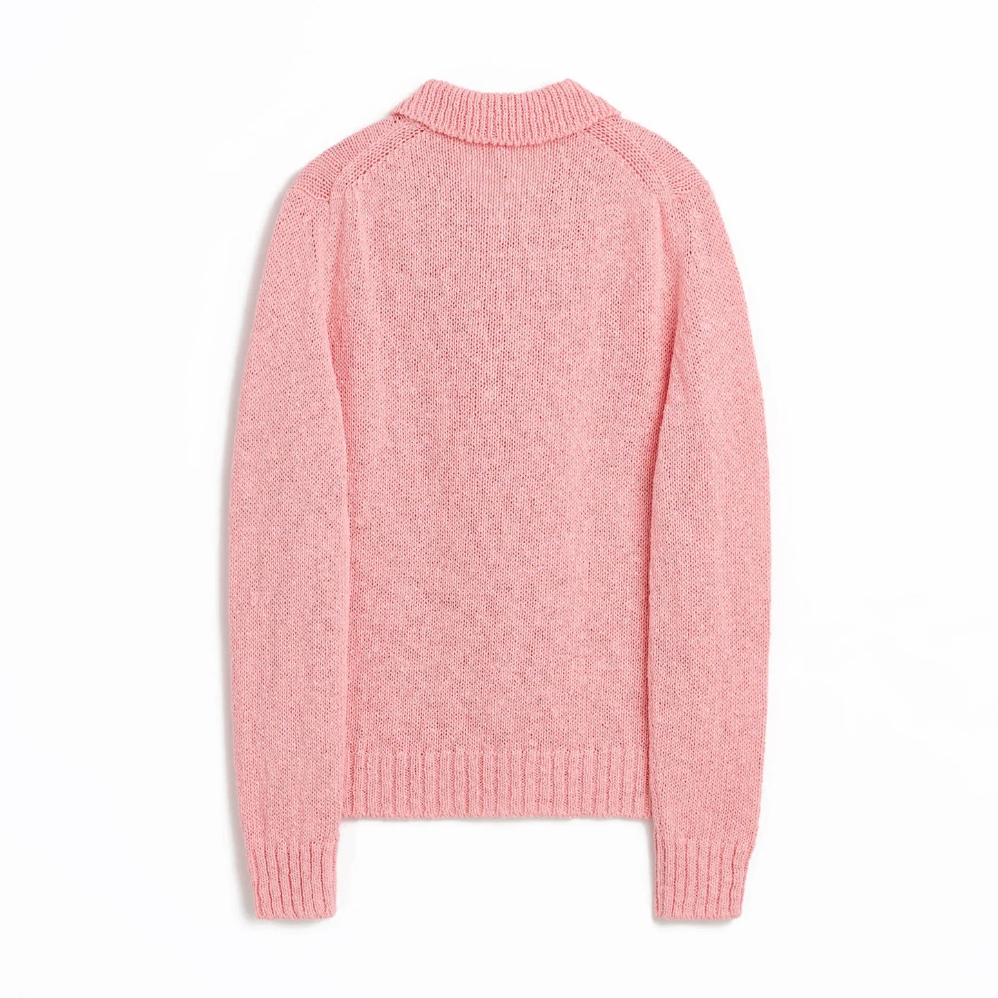 SUNFLOWER LINEN POLO Pink バックデザイン 背面シルエット