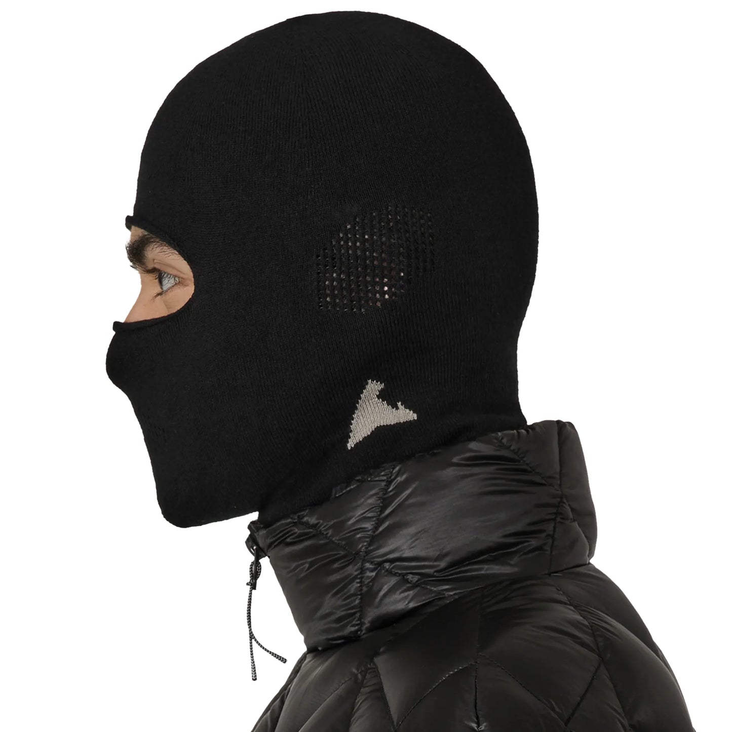ROA OWL Seamless Biofil® Breathable Balaclava Black 着用画像 側面