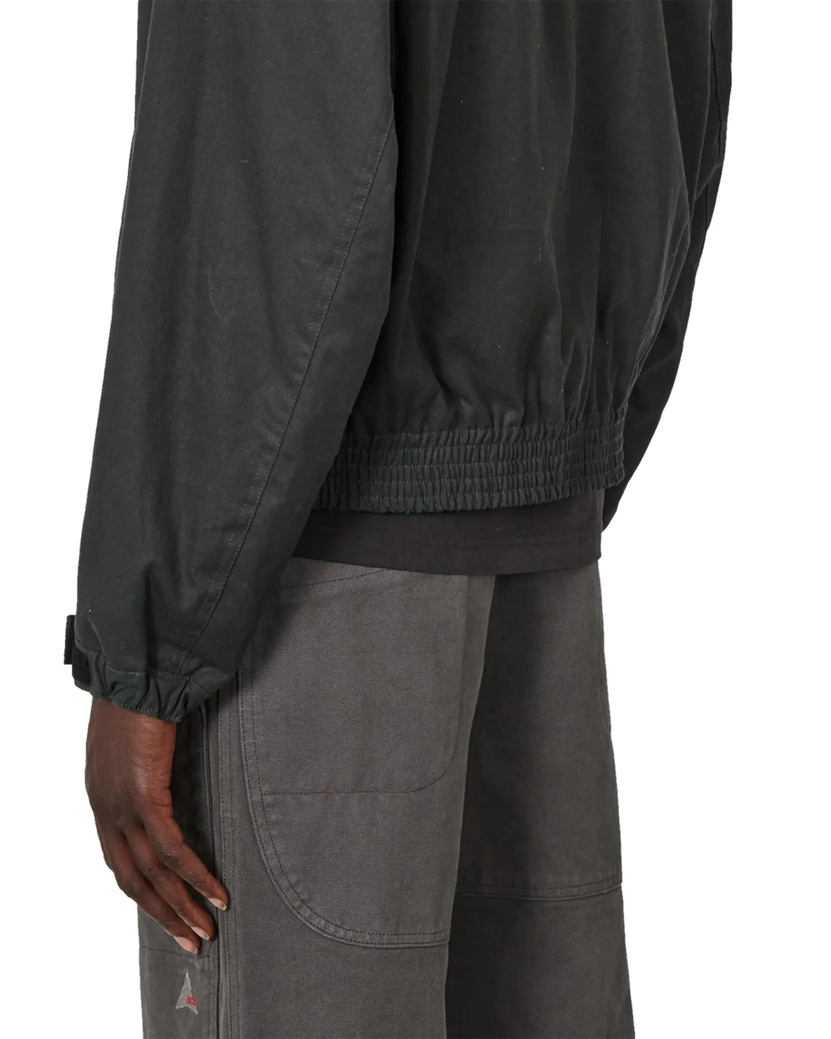 ROA PILOT Waxed Canvas Jacket Dark Green 裾口 ゴム仕様
