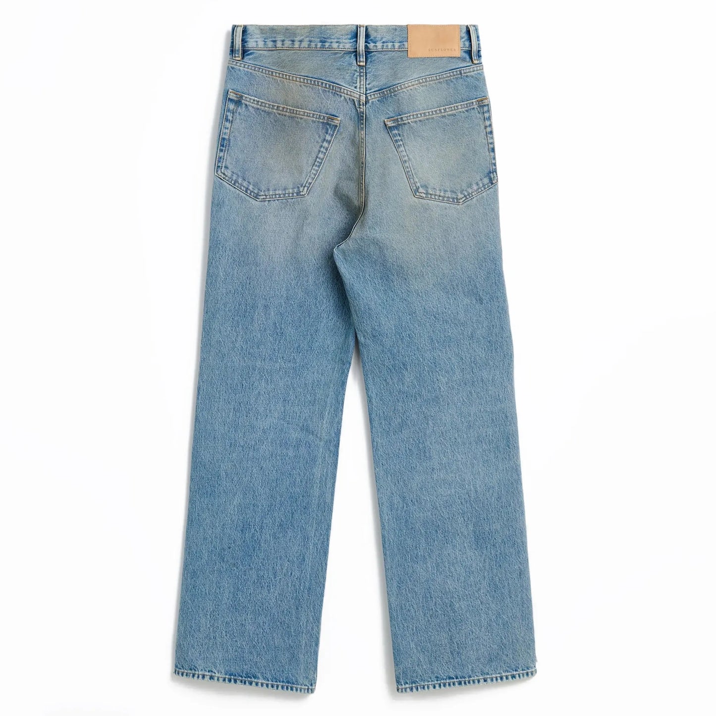 SUNFLOWER RELAXED BOOT DENIM Paint Worn バックデザイン 背面シルエット