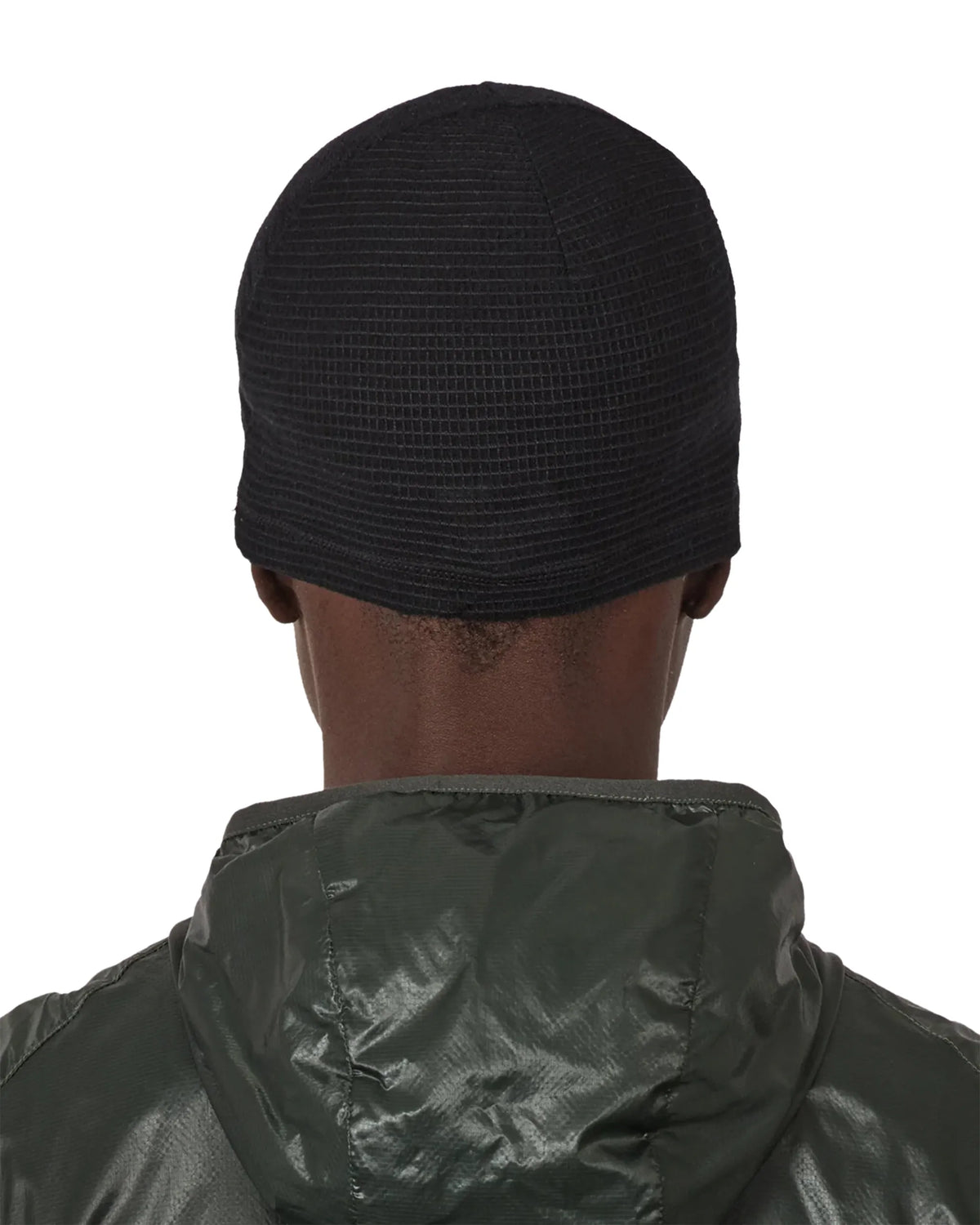 ROA ASHI Wool Tencel Beanie Black 着用イメージ 背面