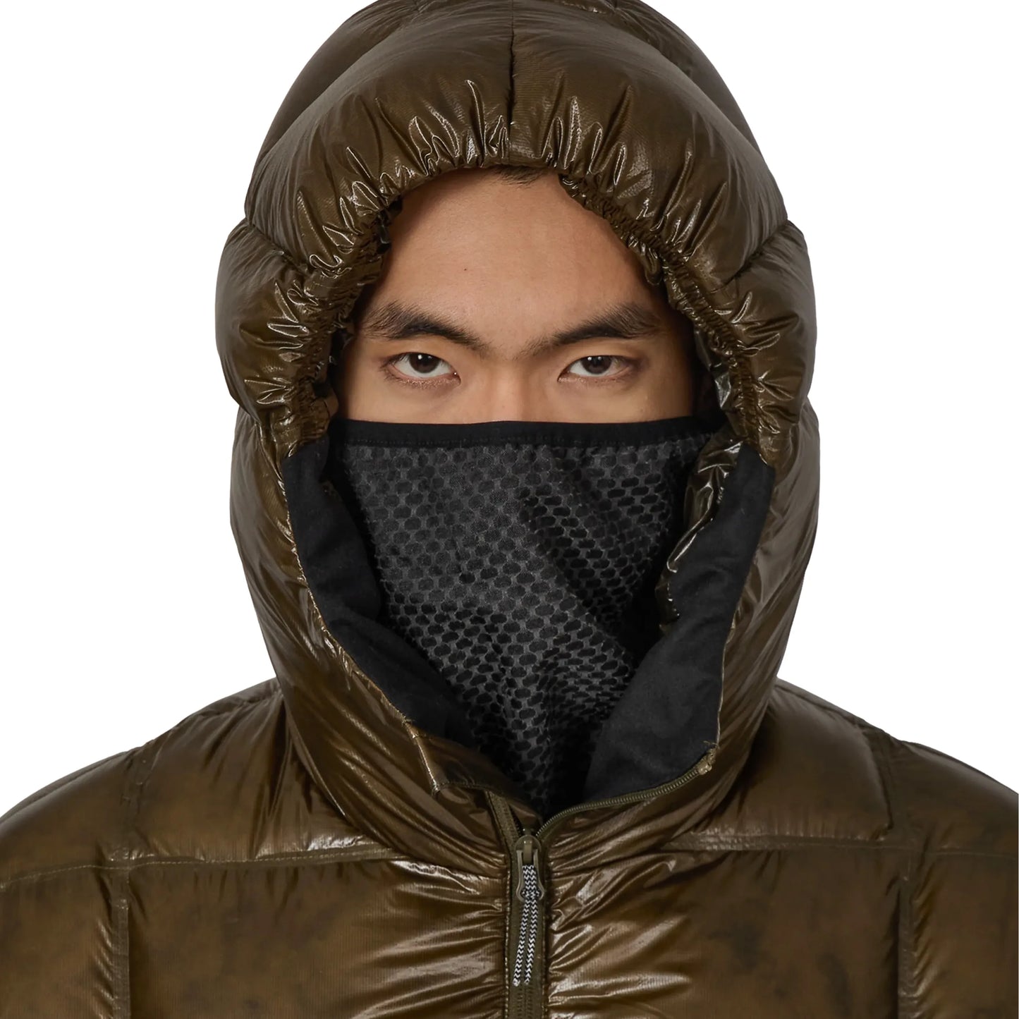 ROA CUBE 650 Fill Power Down Jacket Dark Green 着用イメージ フード正面