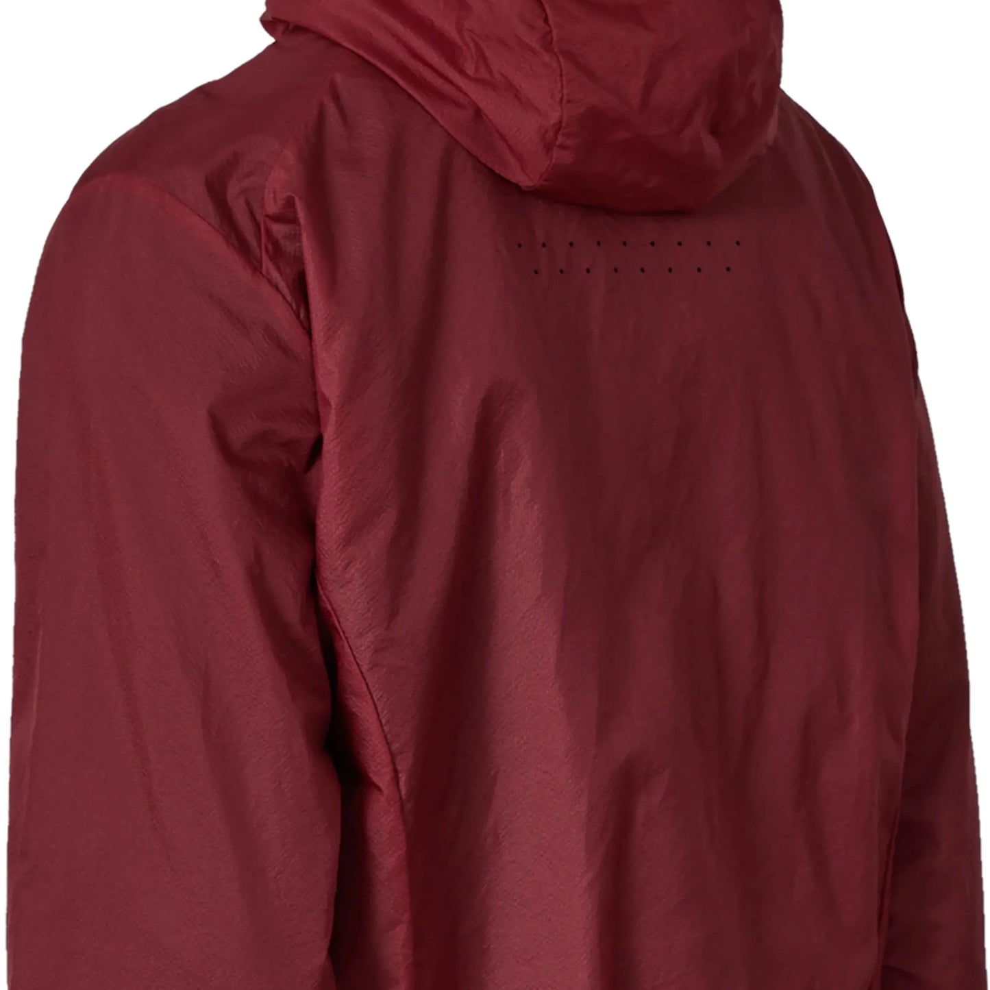 ROA HUE Packable Wind Jacket Dark Red 着用画像 背面 通気孔部分 詳細