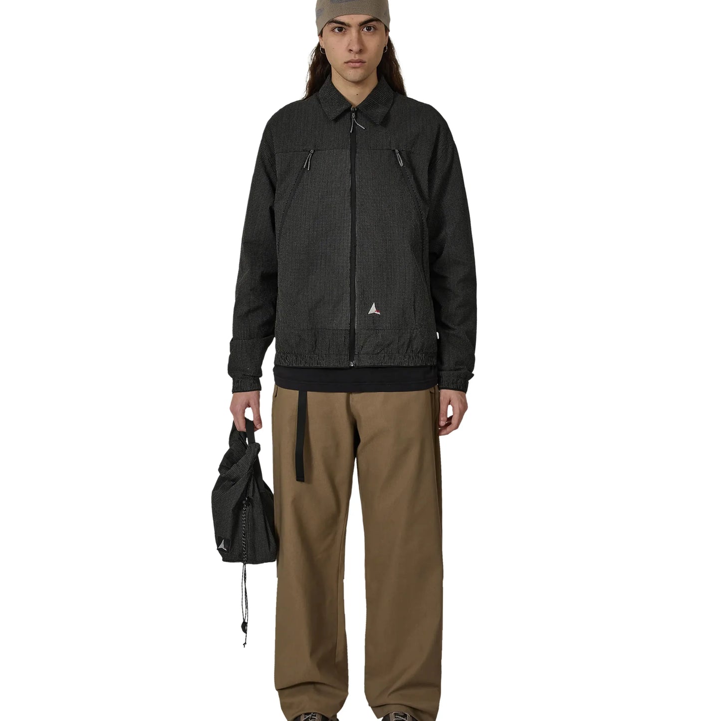 ROA LAMON Reinforced Technical Zip Up Shirt Black 着用イメージ 全身