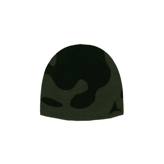 ROA MAGMA Wool Beanie Dark Green Black 正面