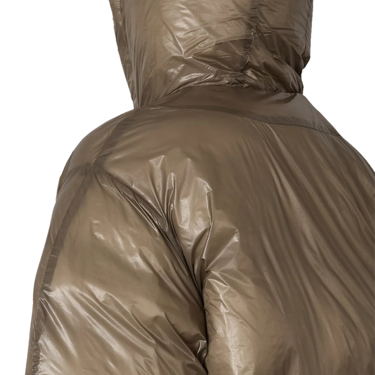ROA Synthetic Down Jacket Taupe 着用イメージ 背面首元