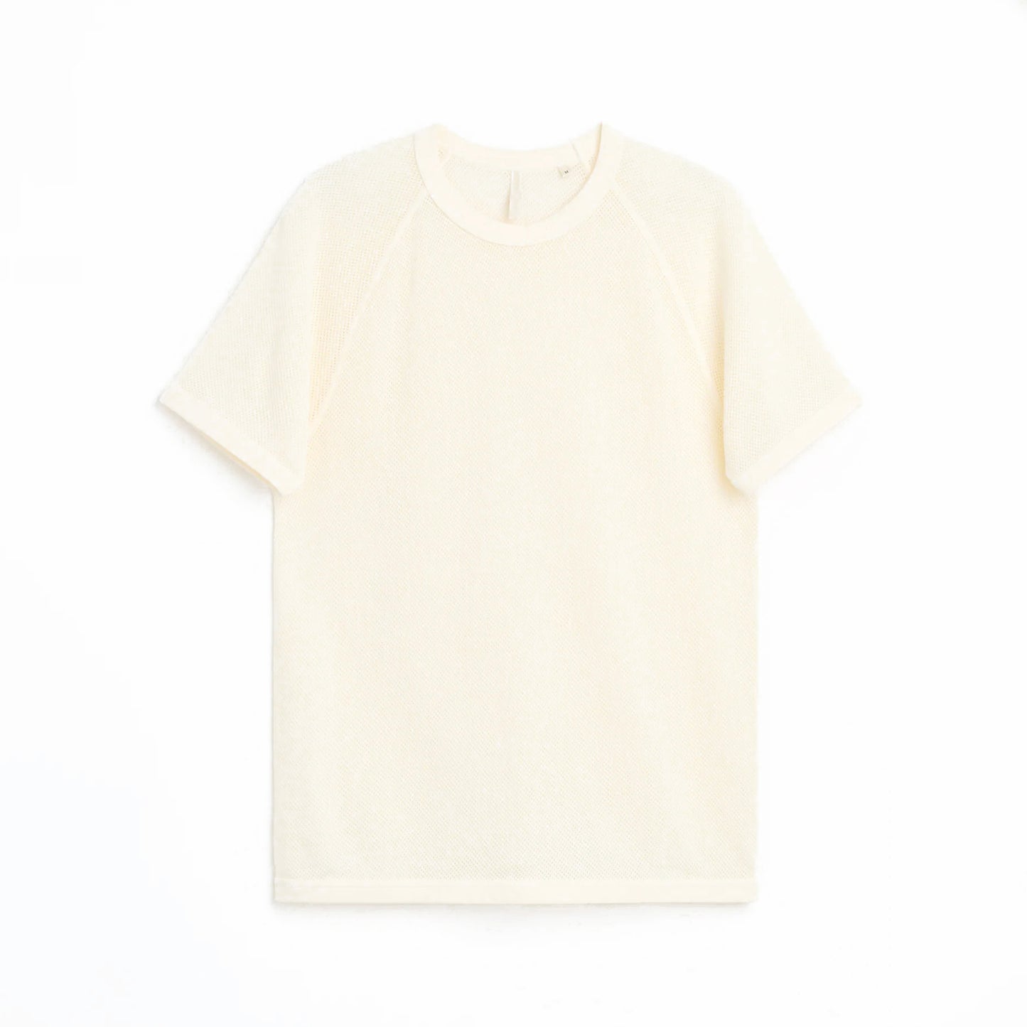 SUNFLOWER MESH RAGLAN TEE Off White フロントデザイン 半袖トップス 全体ビュー