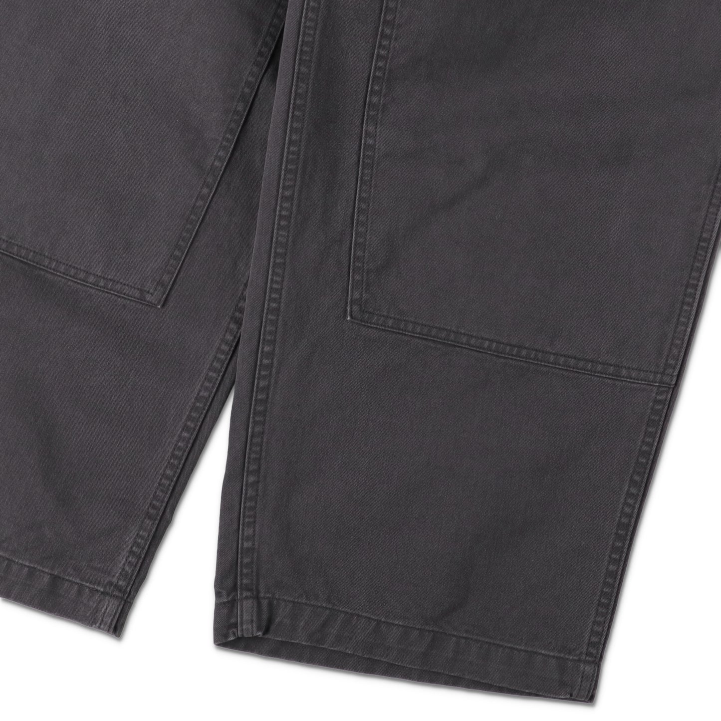 4.11 12:00pm 発売 SEE SEE DOUBLE KNEE PAINTER PANTS CHINO BLEACH【BLACK】