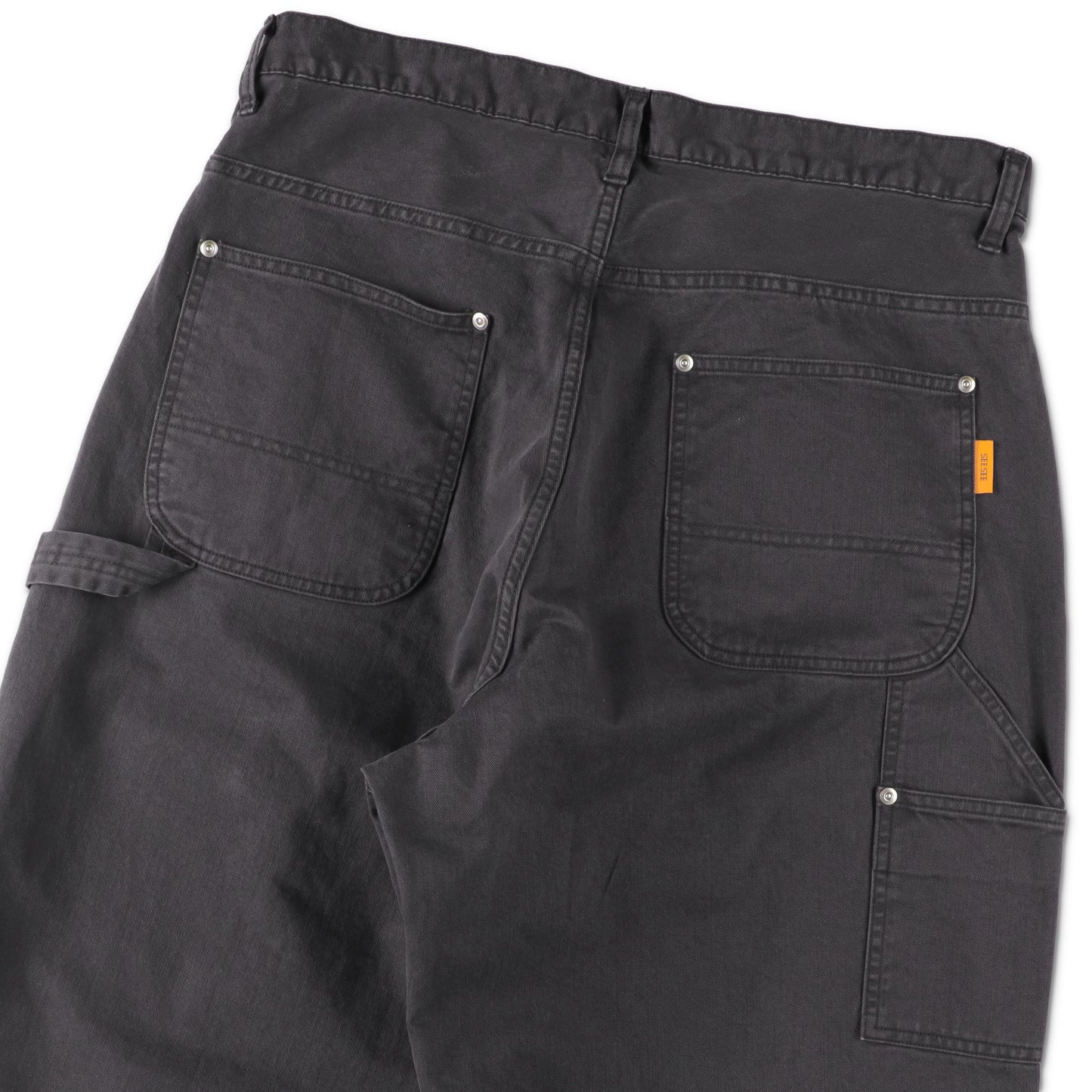 4.11 12:00pm 発売 SEE SEE DOUBLE KNEE PAINTER PANTS CHINO BLEACH【BLACK】