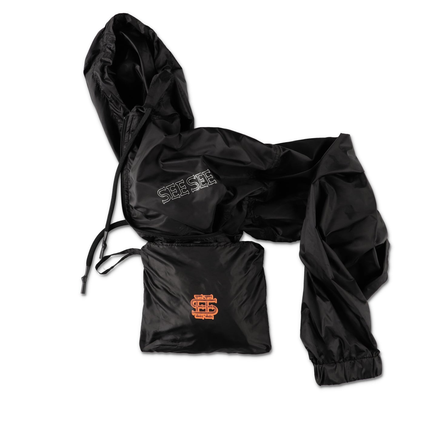 4.11 12:00pm 発売 SEE SEE PACKABLE HOODIE【BLACK】