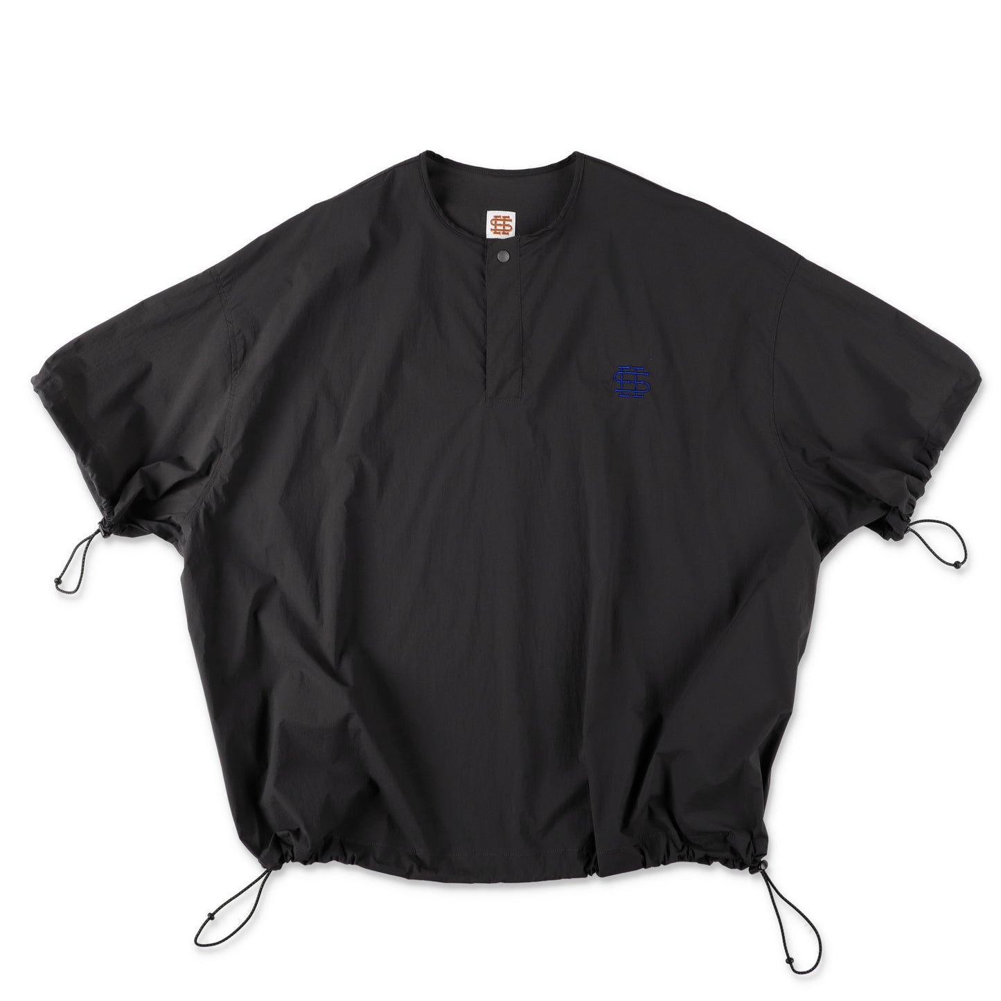 【8-3】SEE SEE SUPER BIG NYLON PULLOVER W DRAWSTRINGS【GREY】