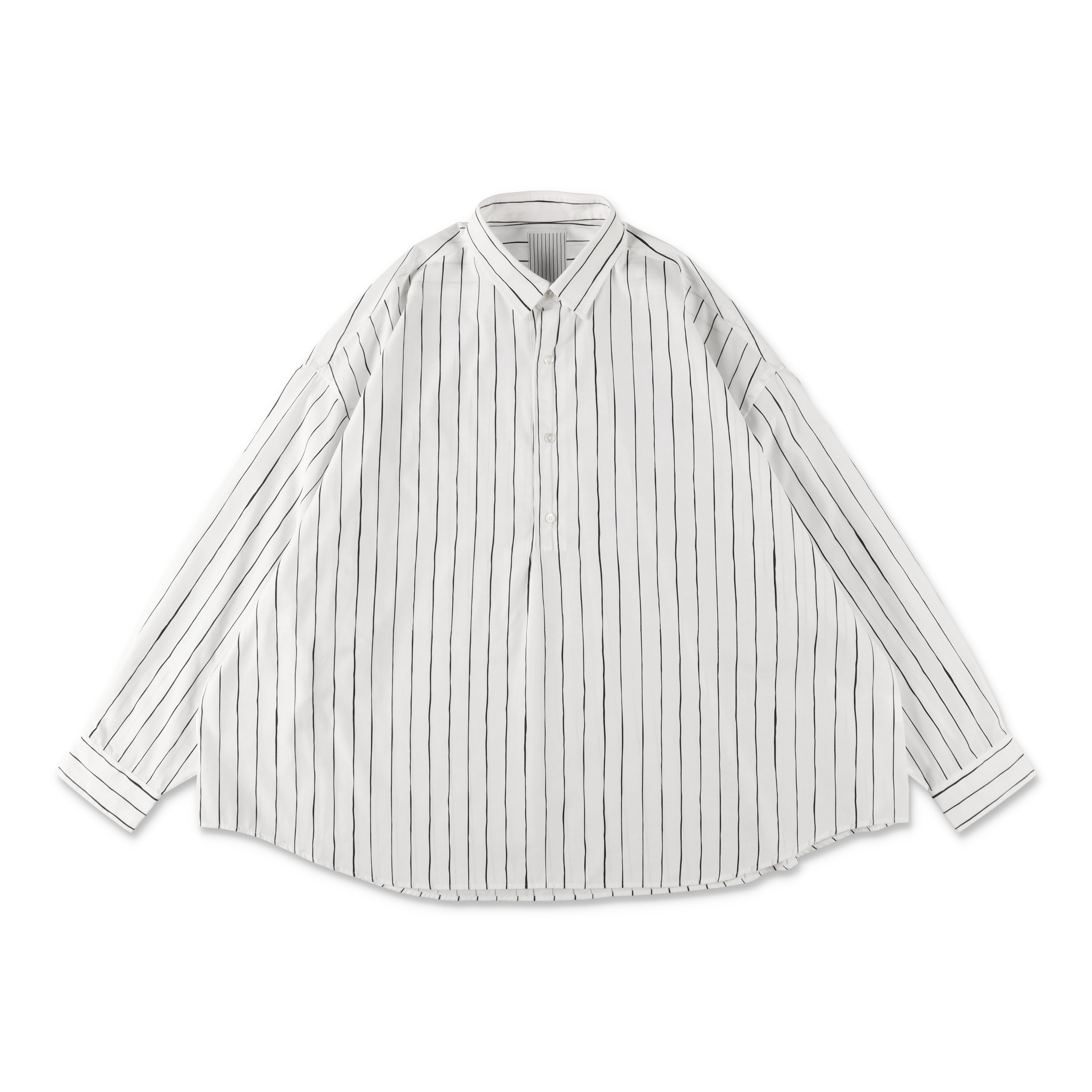 トップス sfc ss26 STRIPE PULL OVER SHIRT S.F.C P/C STRIPE PULL OVER SHIRT - White – STUDY SHOWROOM STORE